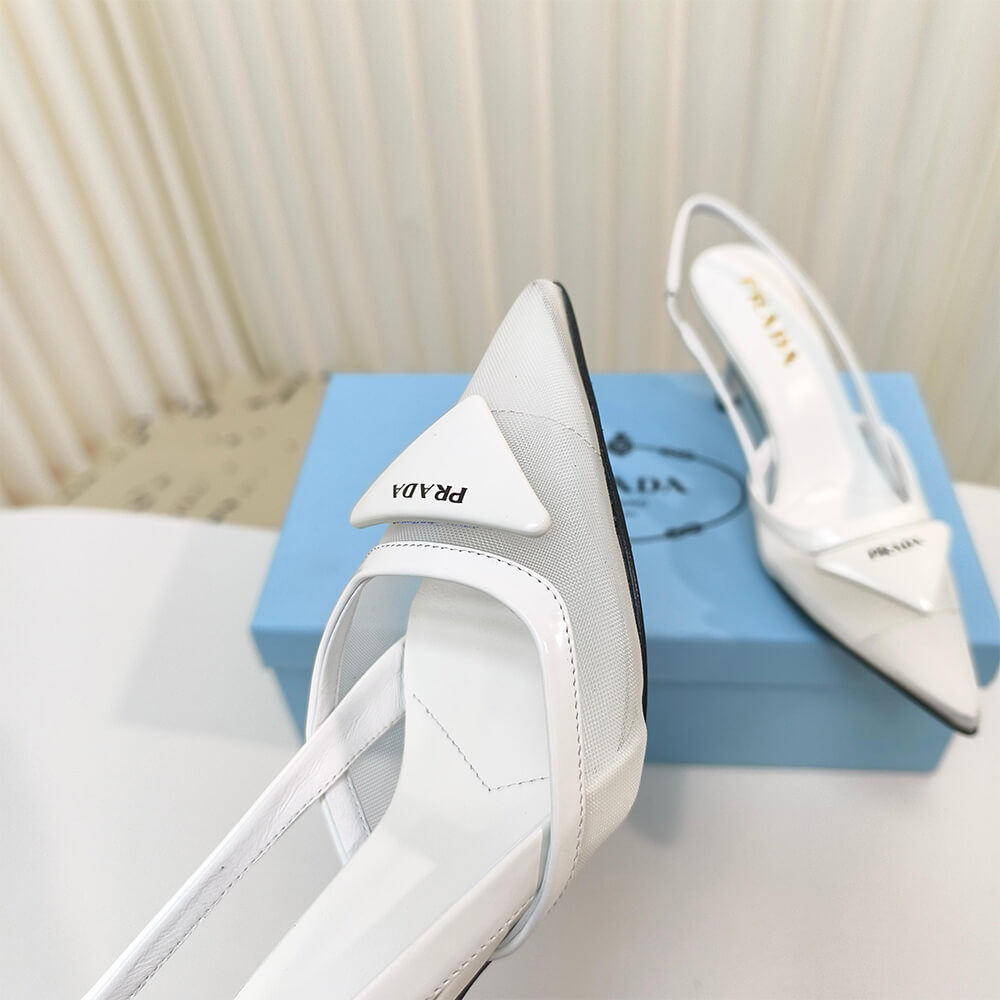 PRADA Mesh fabric slingback pumps - Top Club