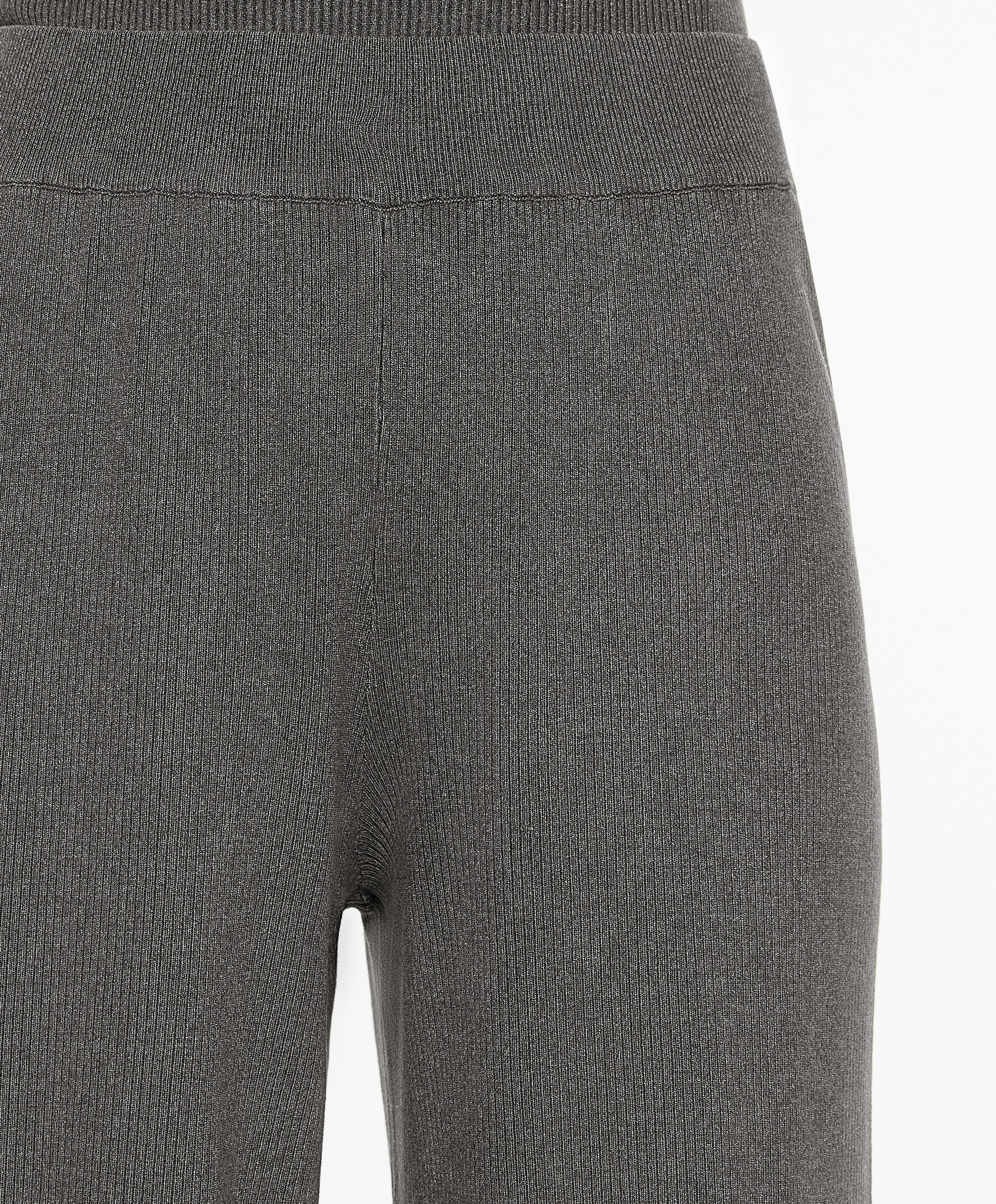 OYSHO Rib-knit straight-leg trousers