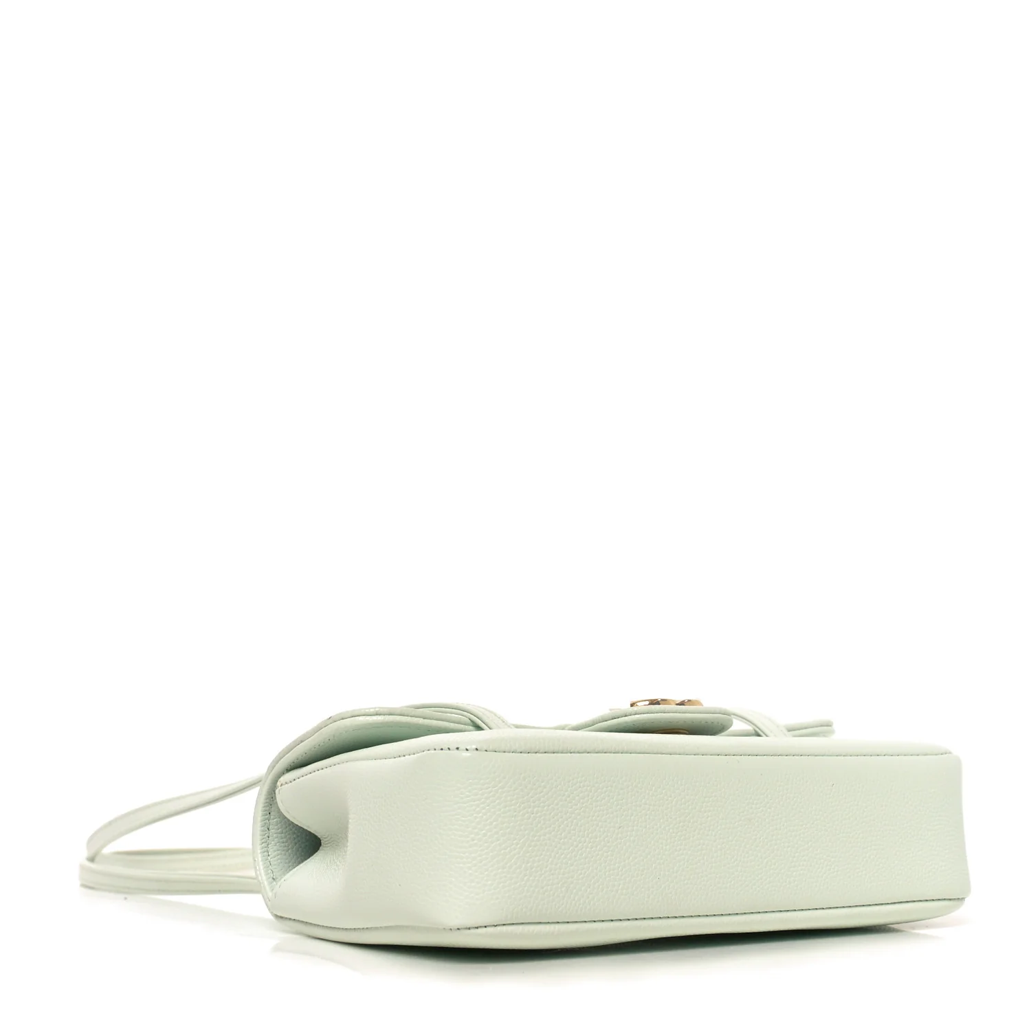 Shiny Caviar Mini Preppy Coco Shoulder Bag Light Blue - Top Club