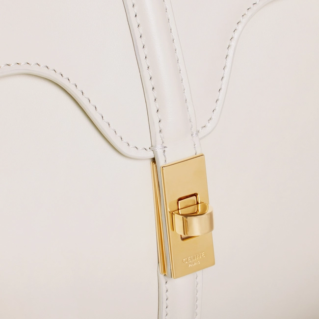 MINI 16 IN SATINATED CALFSKIN RICE - Top Club