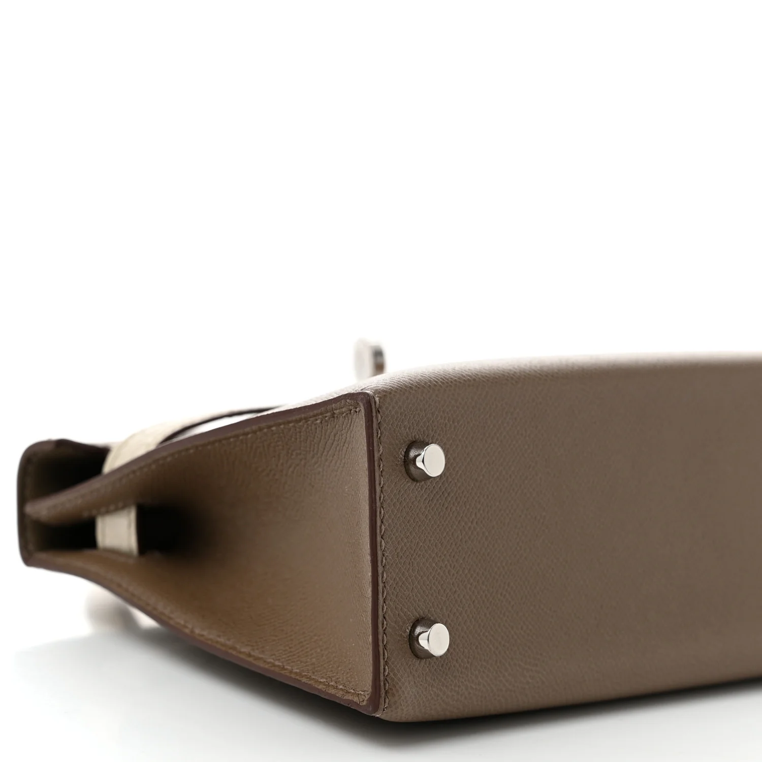 Madame Calfskin Matte Alligator Mini Kelly Sellier Touch 20 Etoupe Beton - Top Club