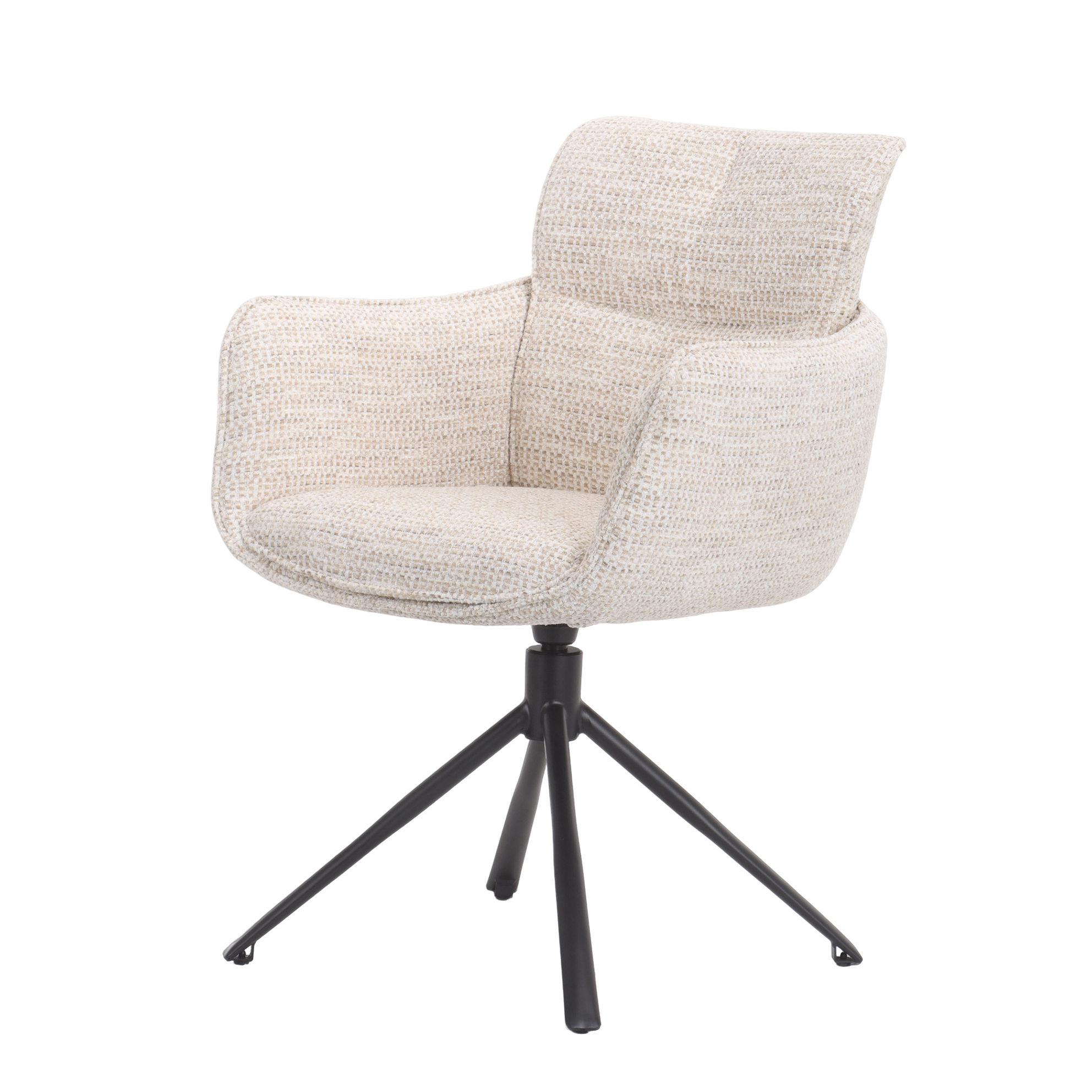 Draaistoel Cristiano stof beige