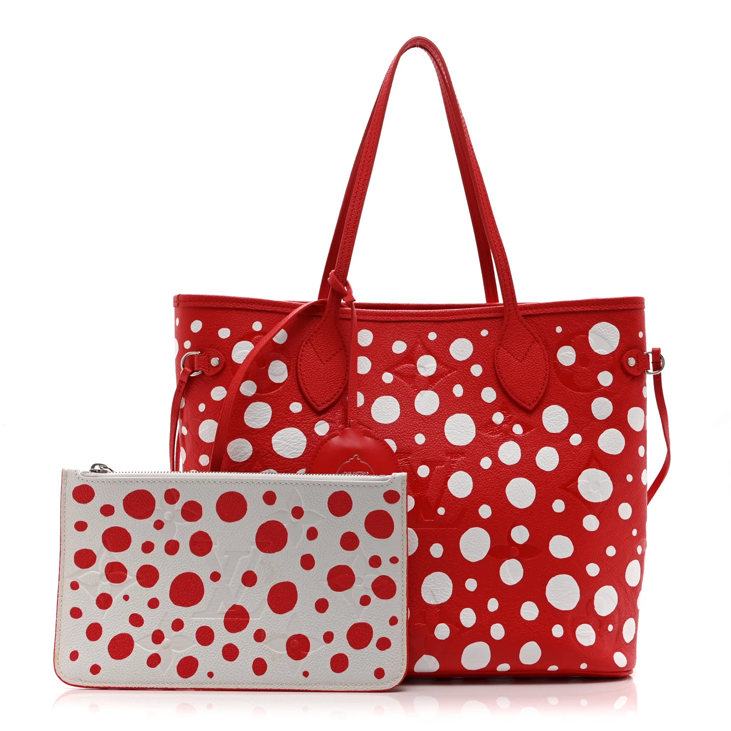 LV X YK Empreinte Infinity Dots Neverfull MM Rouge White - Top Club