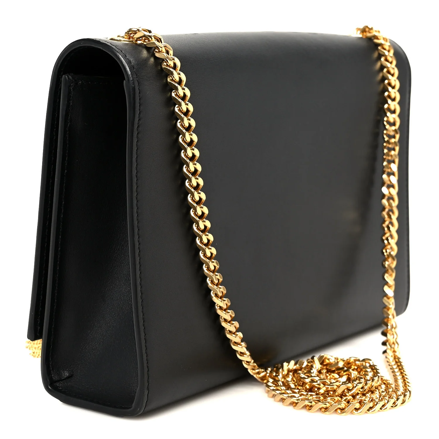 Smooth Calfskin Medium Classic Monogram Kate Tassel Satchel Black