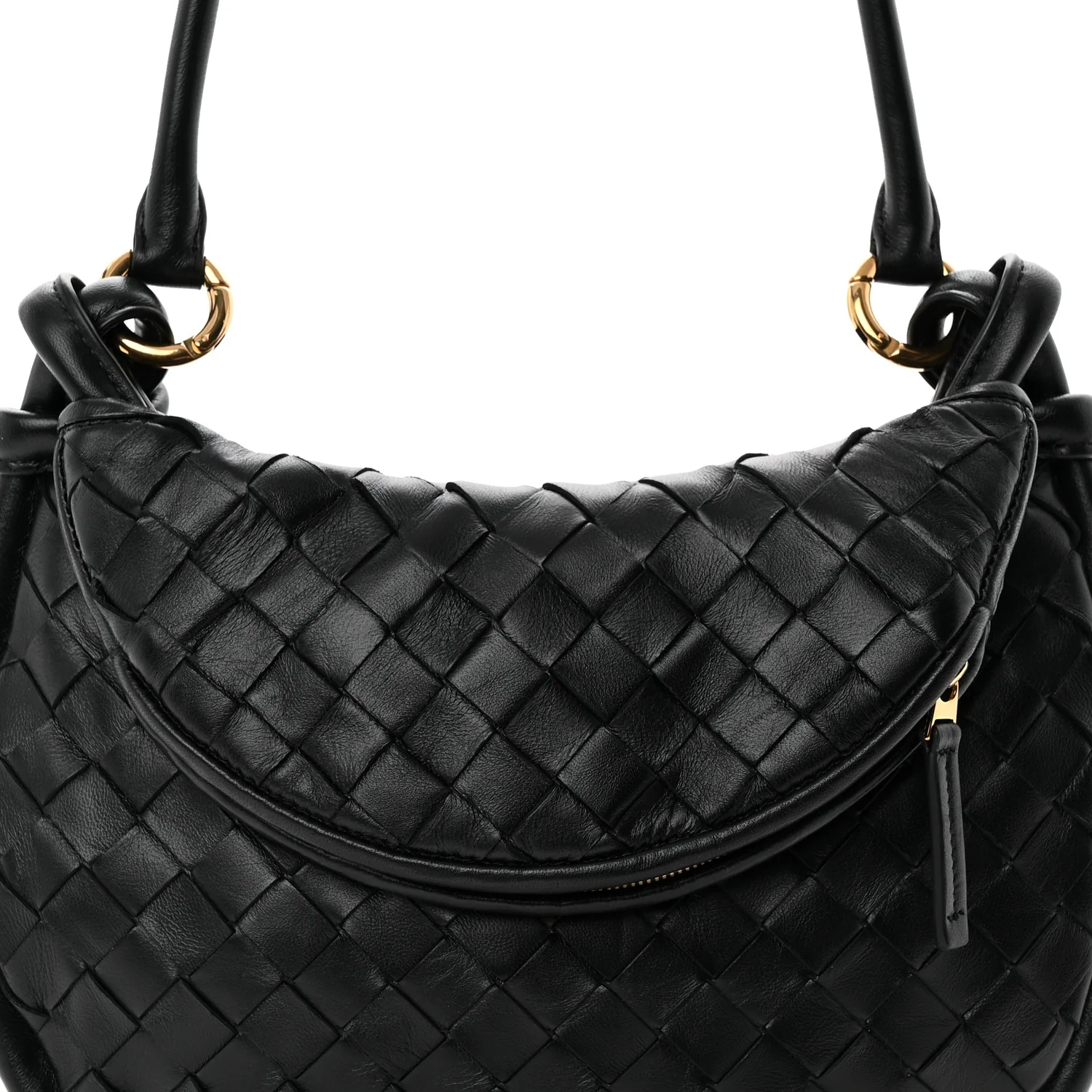 Nappa Intrecciato Small Gemelli Black - Top Club