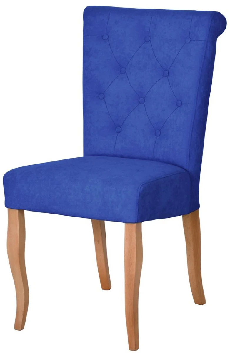 Chesterfield Neo Baroque Dining Room Chair Set of 6 Blue / Natural Colors - Kitchen Chairs Set - Dining Room Furniture - Chesterfield Furniture - Neo Baroque Furniture