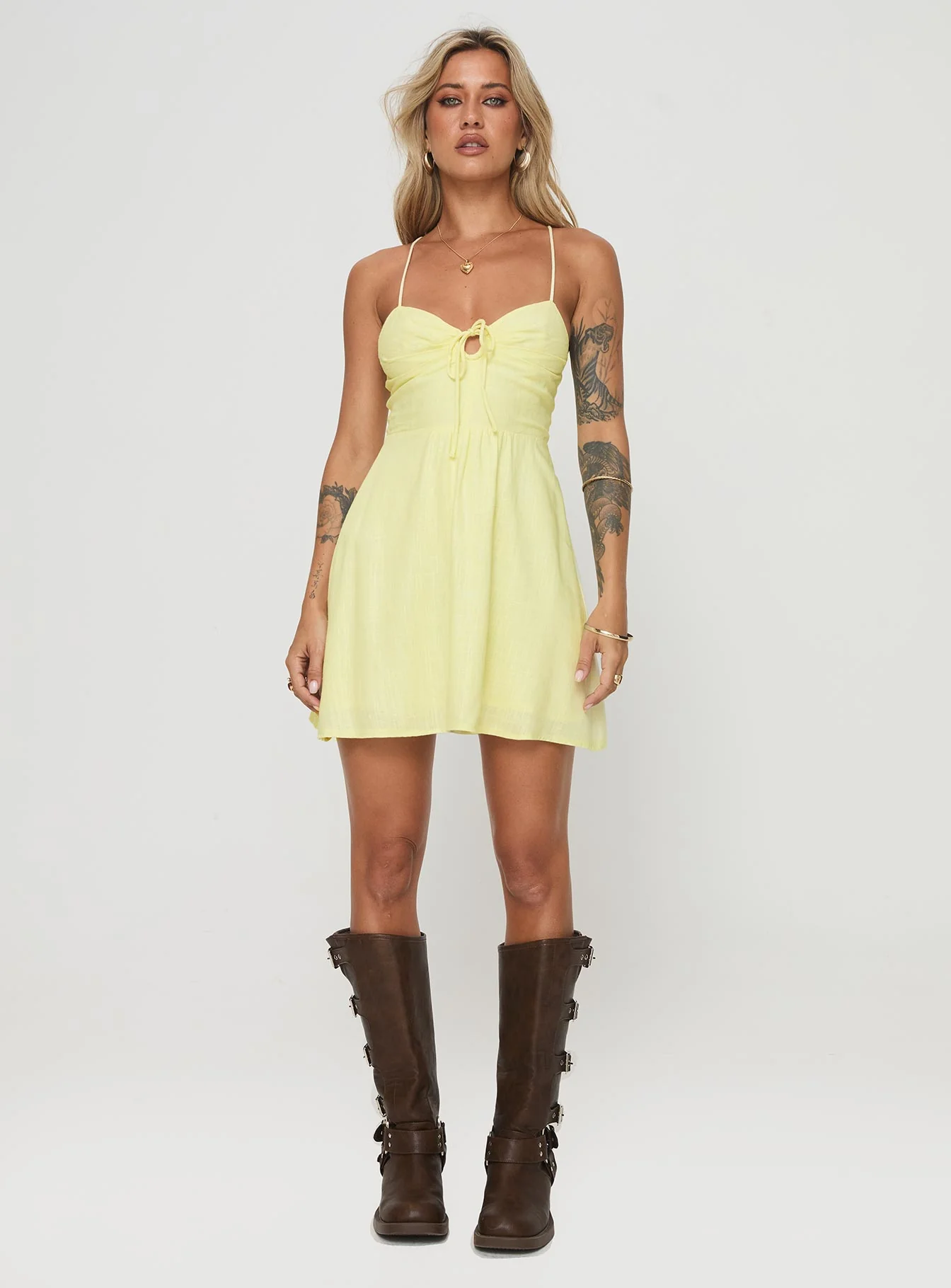 Tassos Mini Dress Lemon
