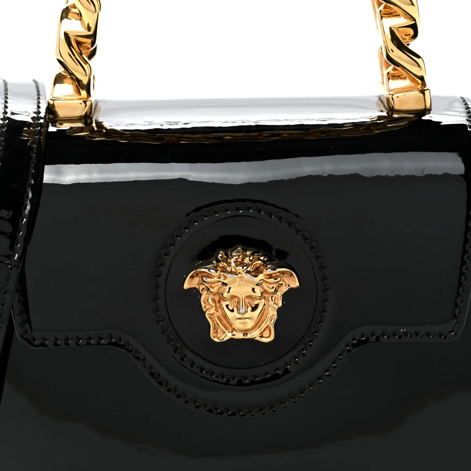Patent Mini La Medusa Bag Black - Top Club