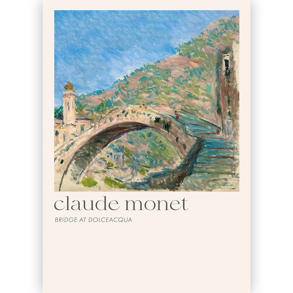 Poster Claude Monet Bridge at Dolceacqua 70x100 cm