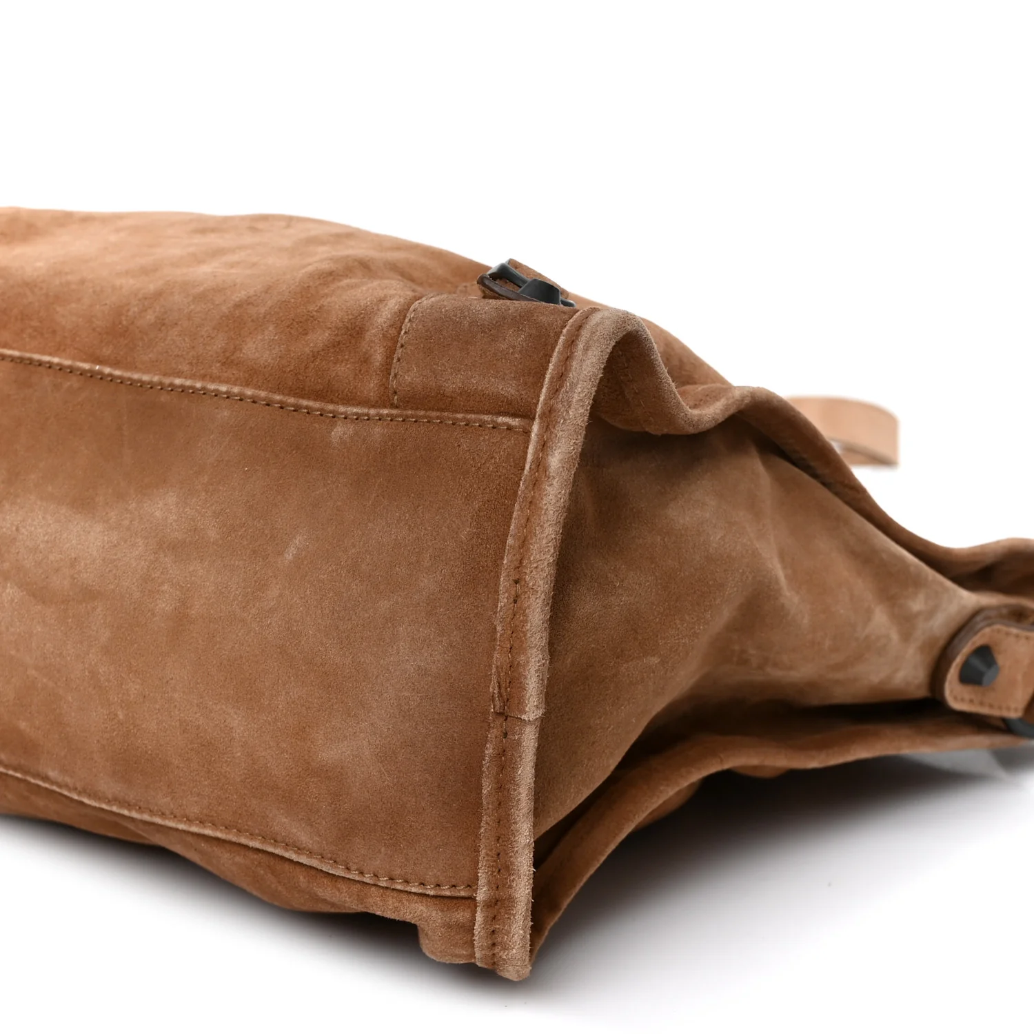 Waxed Suede Calfskin Classic Hardware Medium Le City Camel - Top Club