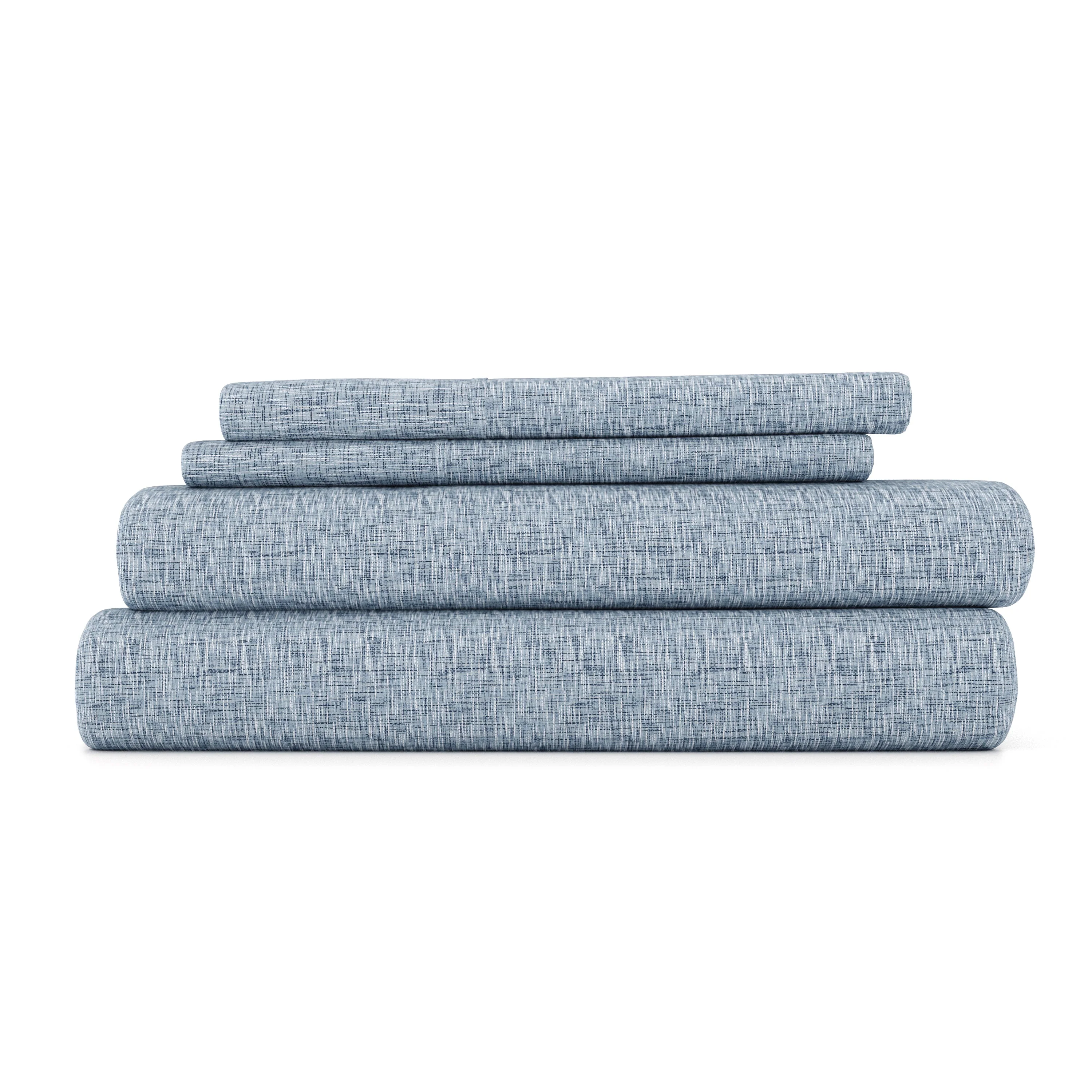 Chambray Style Pattern 4-Piece Sheet Set (Sale)