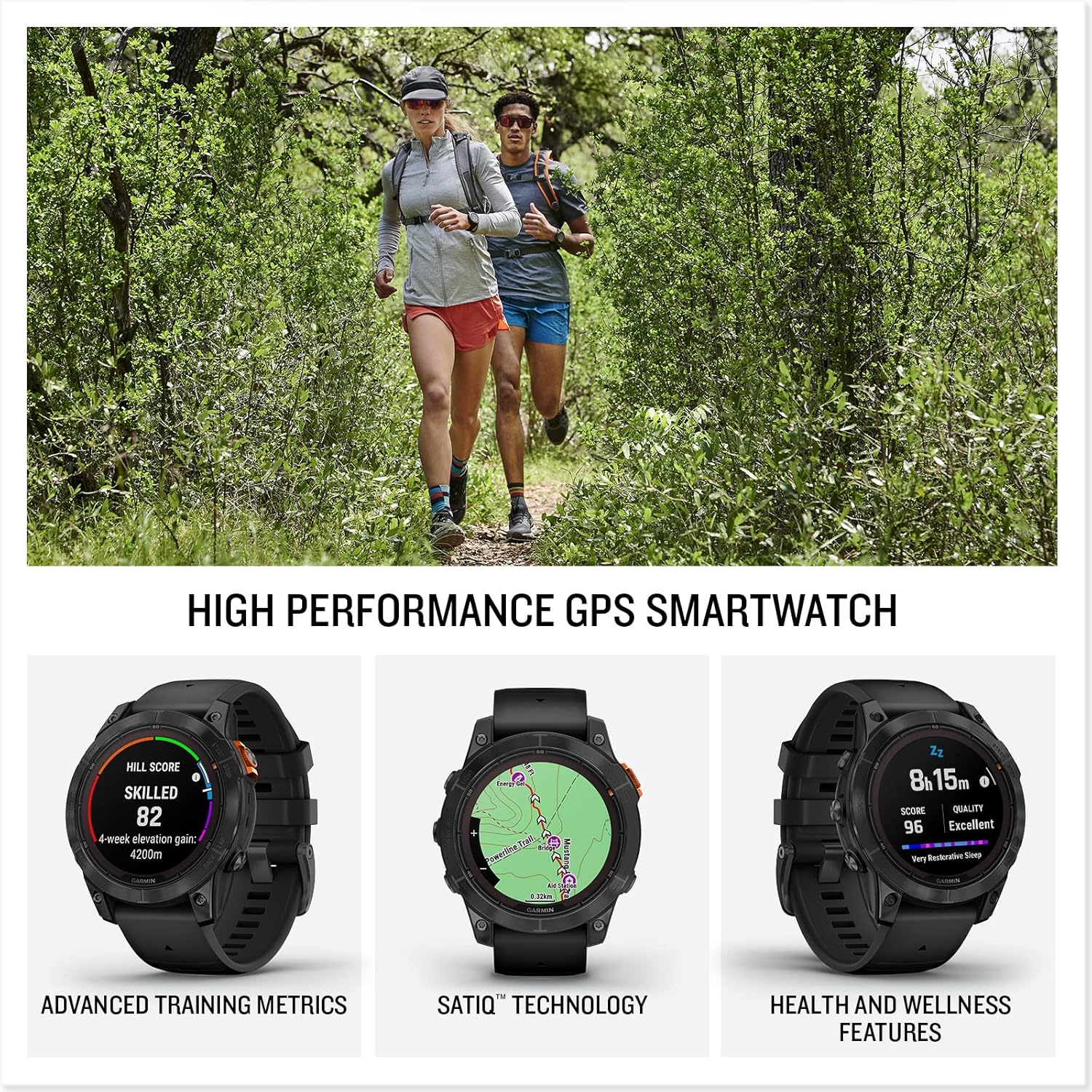 Fēnix 7 Pro Solar, Smartwatch, Ricarica solare, 47mm, Torcia LED, Touchscreen 1,3