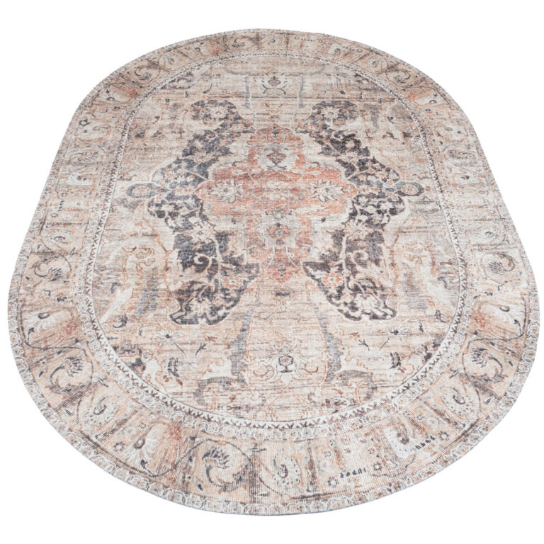 Vloerkleed Mahal Beige – Ovaal 200 x 290 cm