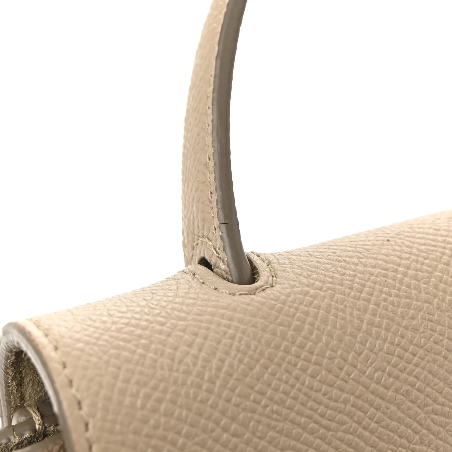 Grained Calfskin Nano Belt Bag Light Taupe - Top Club