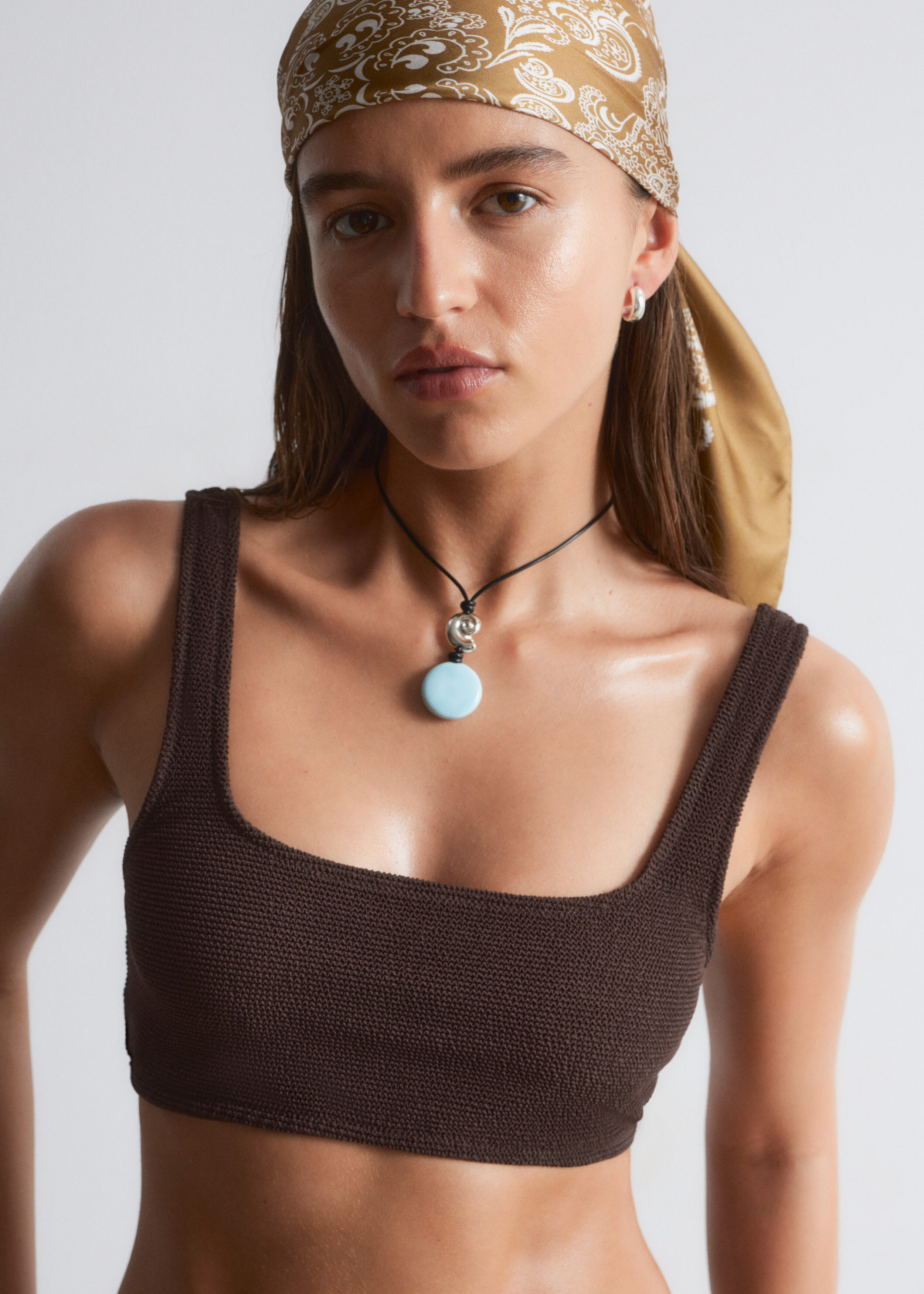 & Other Stories TEXTURED BIKINI TOP