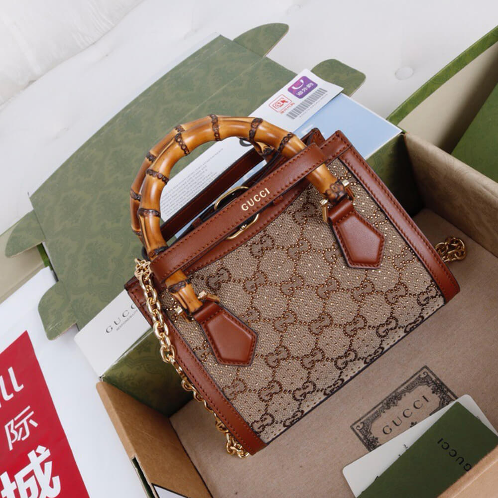 Gucci Diana crystal mini tote bag(high-end grade) - Top Club
