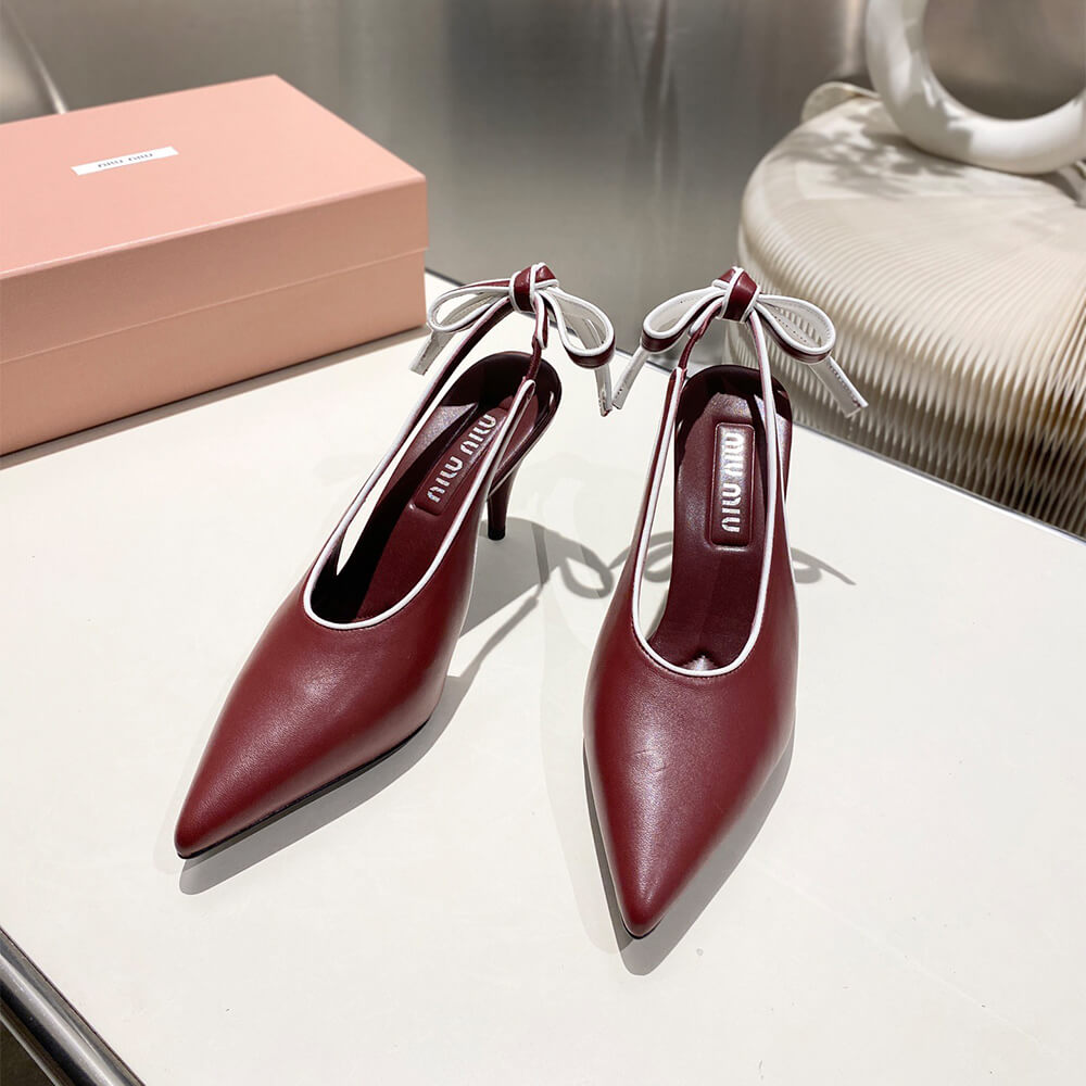 MiuMiu Nappa leather slingback pumps - Top Club