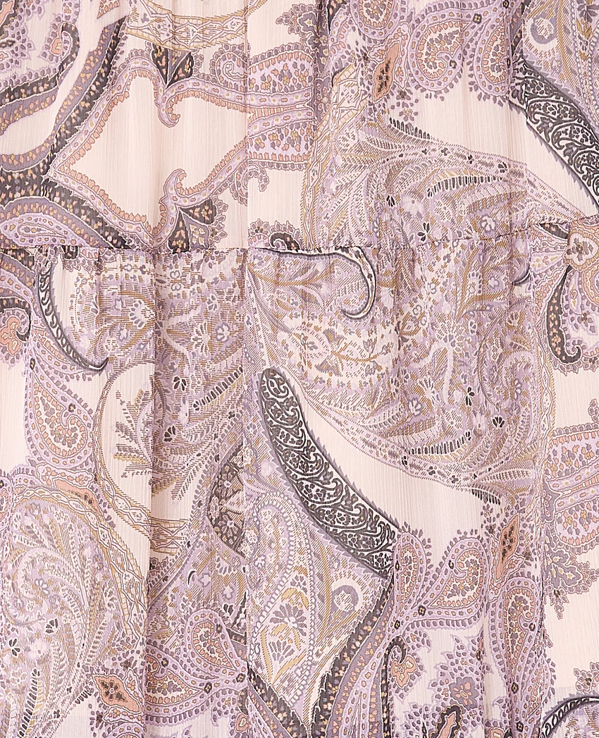Pimkie Jupe longue en voile motif cachemire