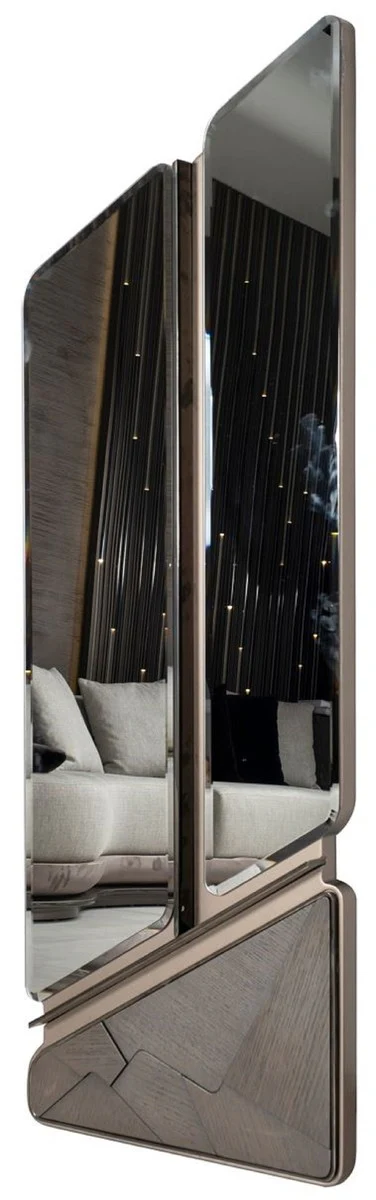 Luxury wall mirror dark brown / bronze 50.6 x 7 x H. 140.3 cm - living room mirror - hotel mirror - living room furniture - hotel furniture - luxury furniture - luxury interior