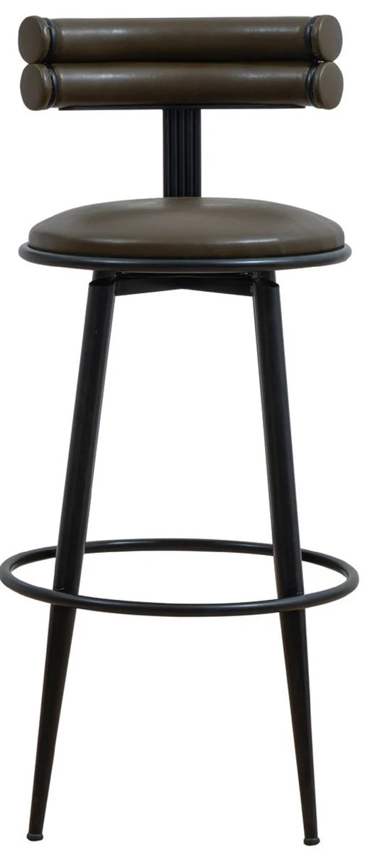 Luxury bar chair dark brown / black H. 98 cm