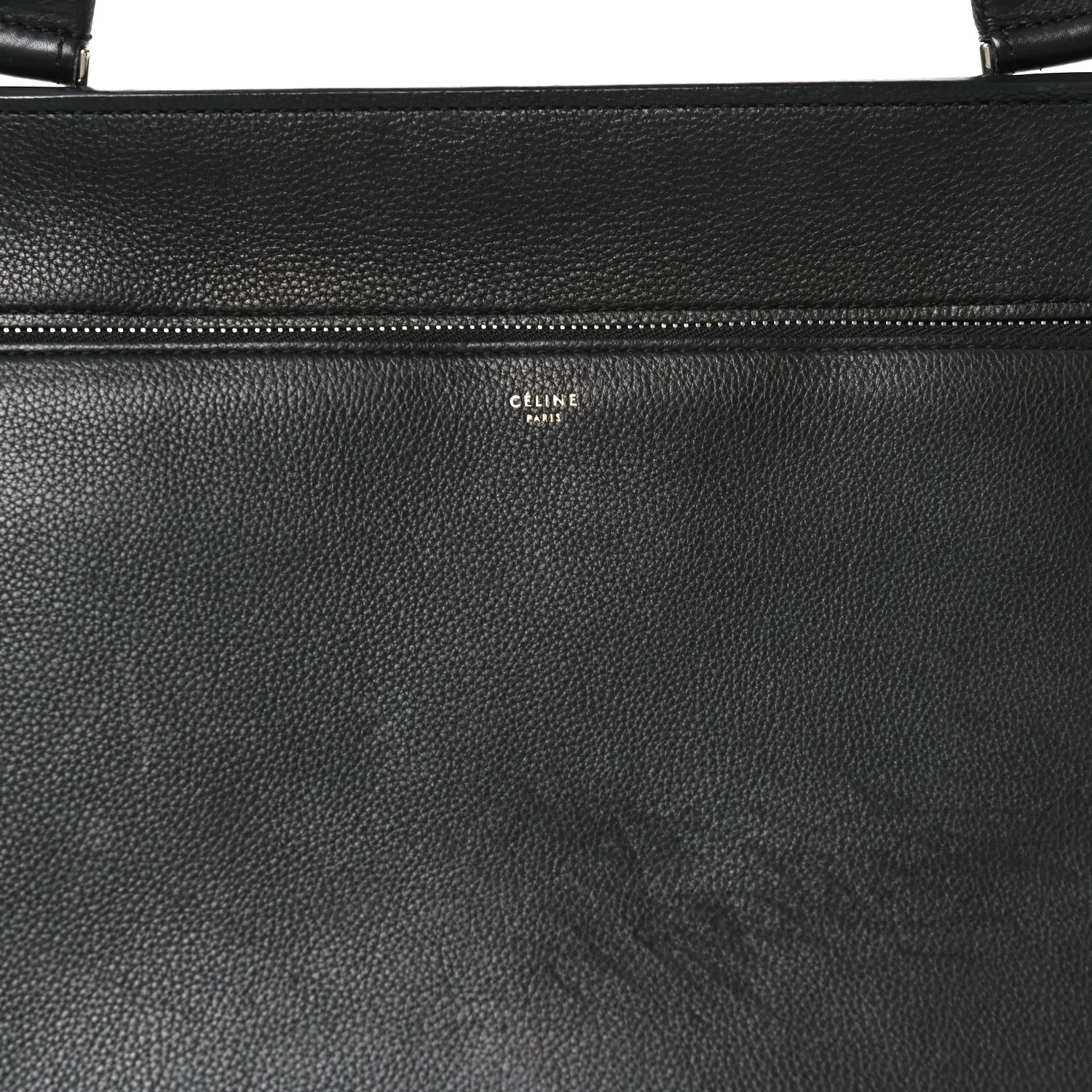 Grained Calfskin Edge Shoulder Bag Black - Top Club