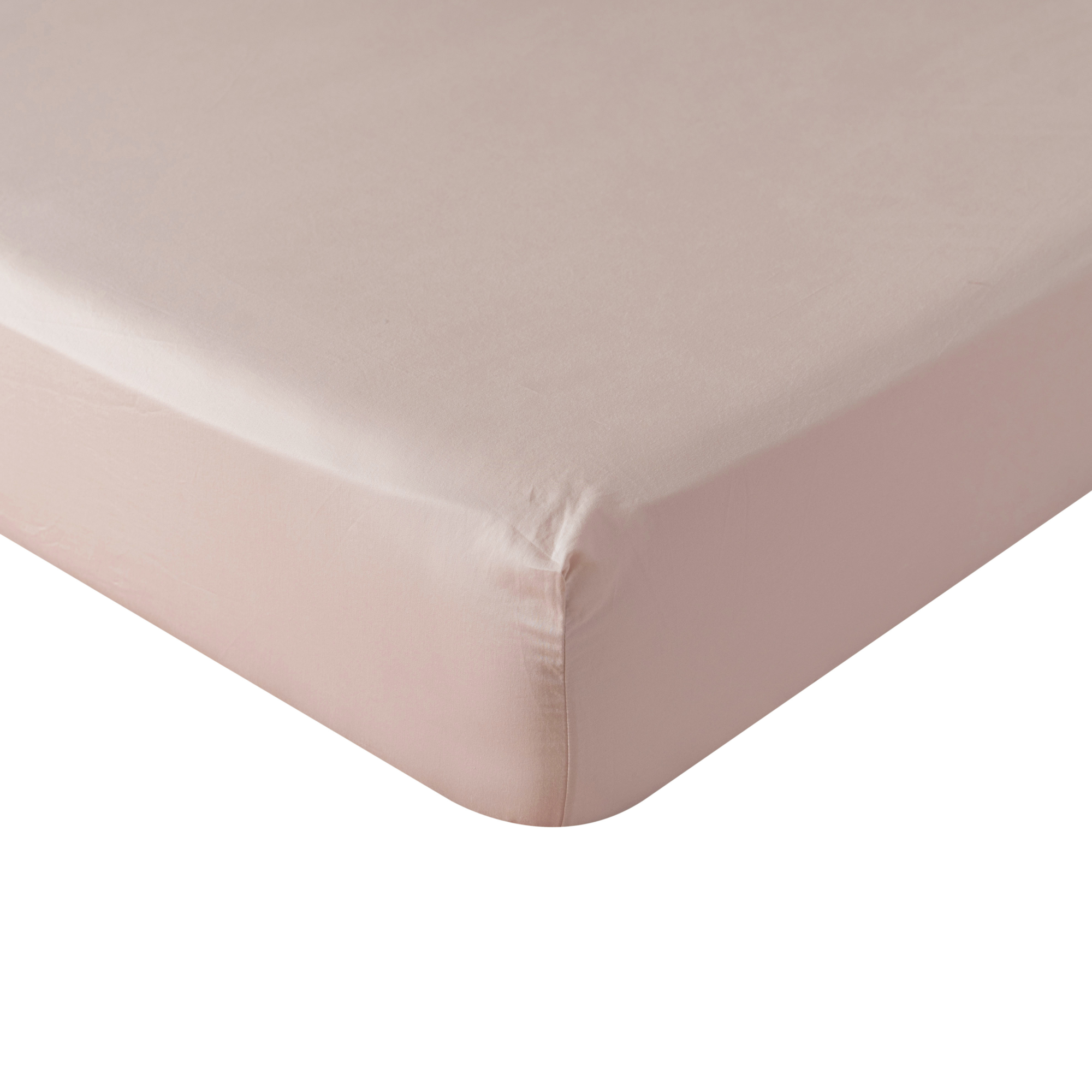 Hoeslaken Cotton Satin 180x200+35 cm misty rose