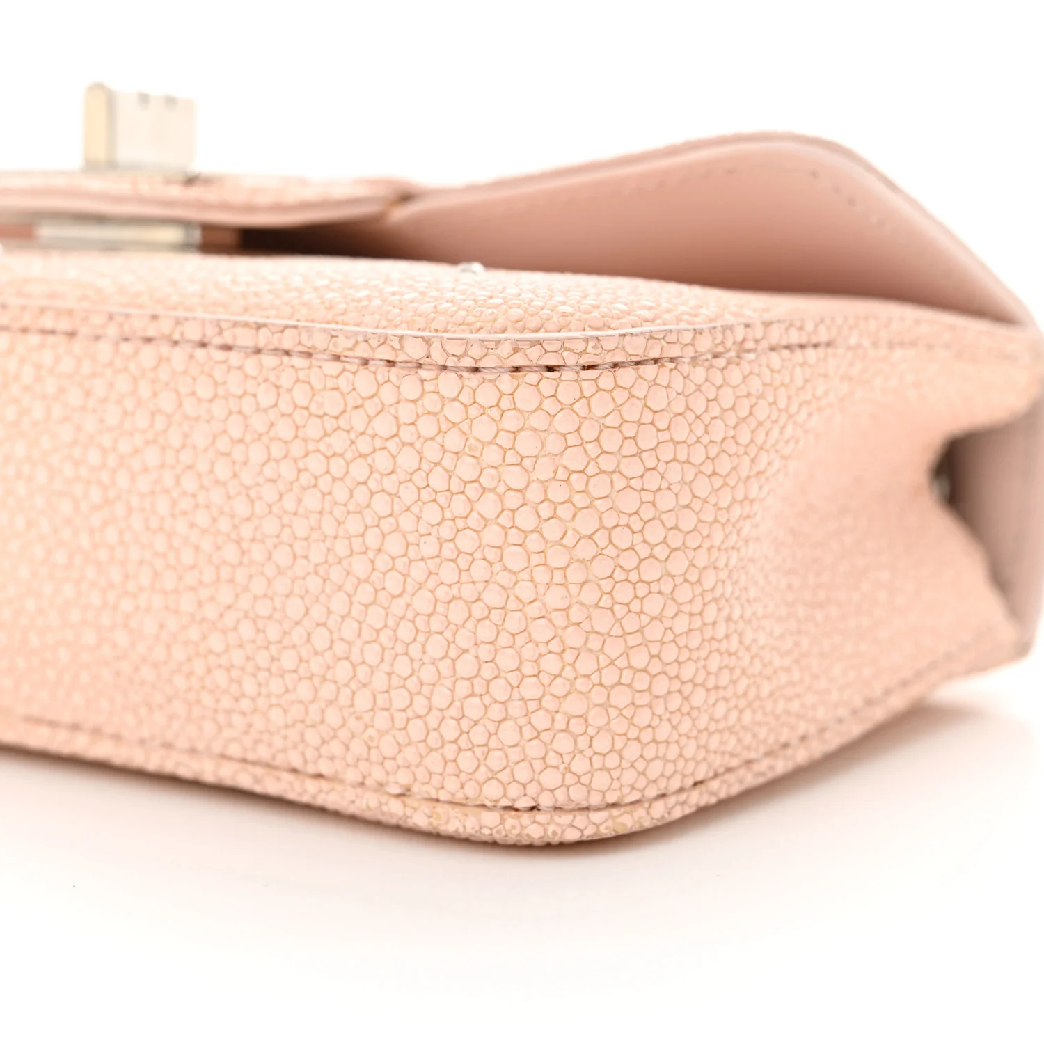 Galuchat Stingray Crystal Embellished 2.55 Reissue Mini Flap Light Pink - Top Club
