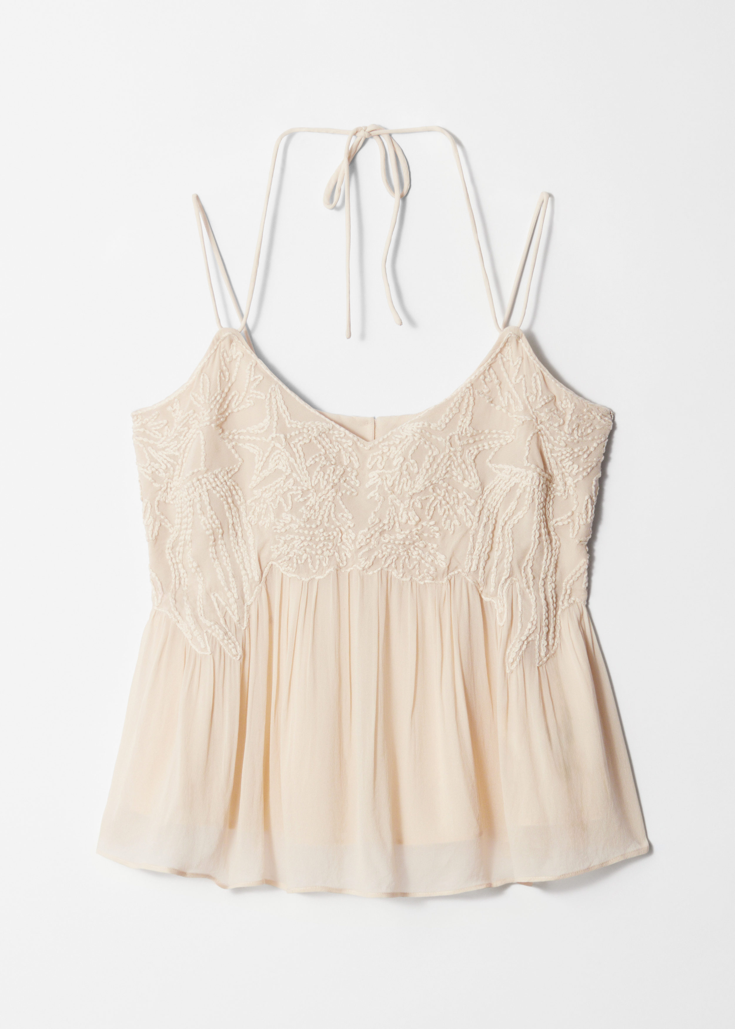 & Other Stories EMBROIDERED STRAPPY TOP