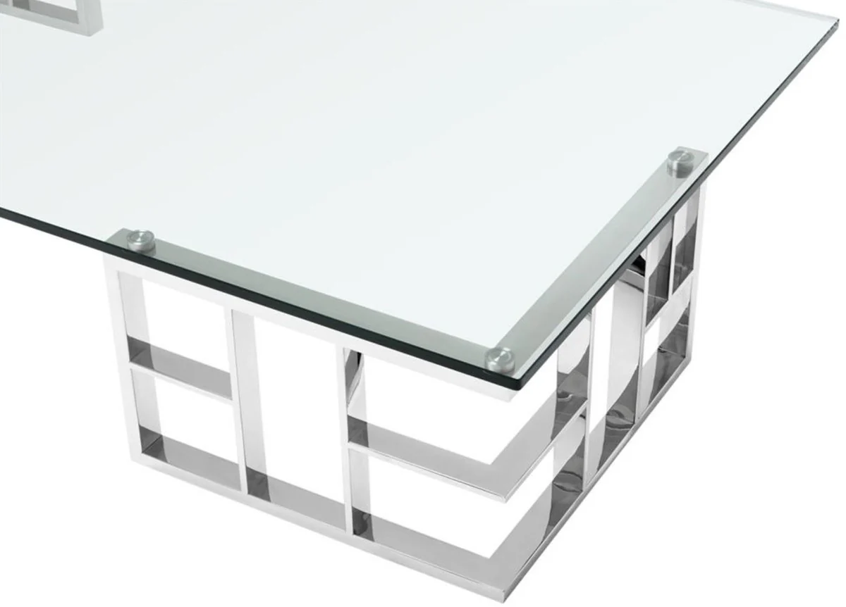 Luxury coffee table / living room table silver 180 x 90 x H. 32.2 cm - luxury collection
