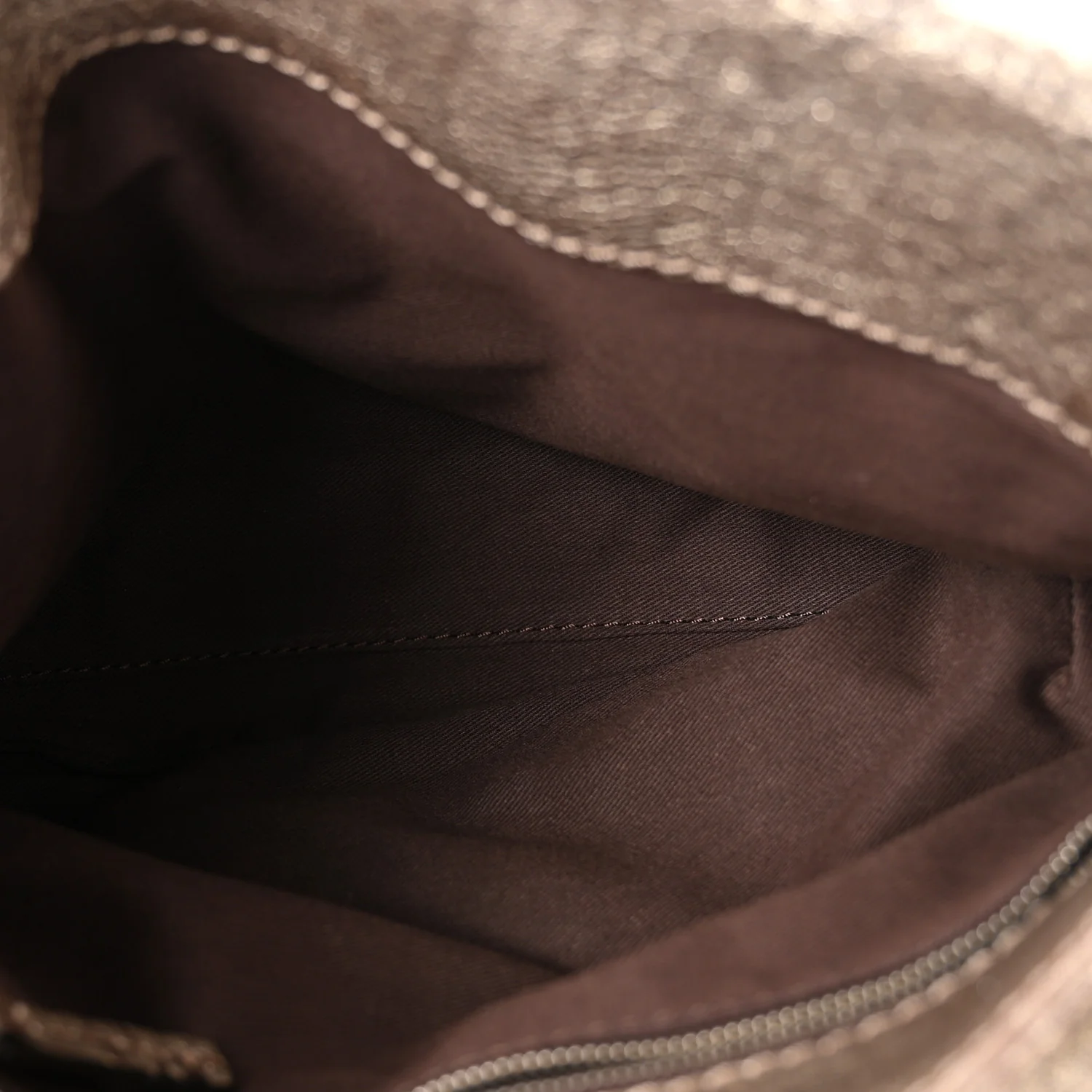 Metallic Pebbled Lambskin Paddington Satchel Grey - Top Club