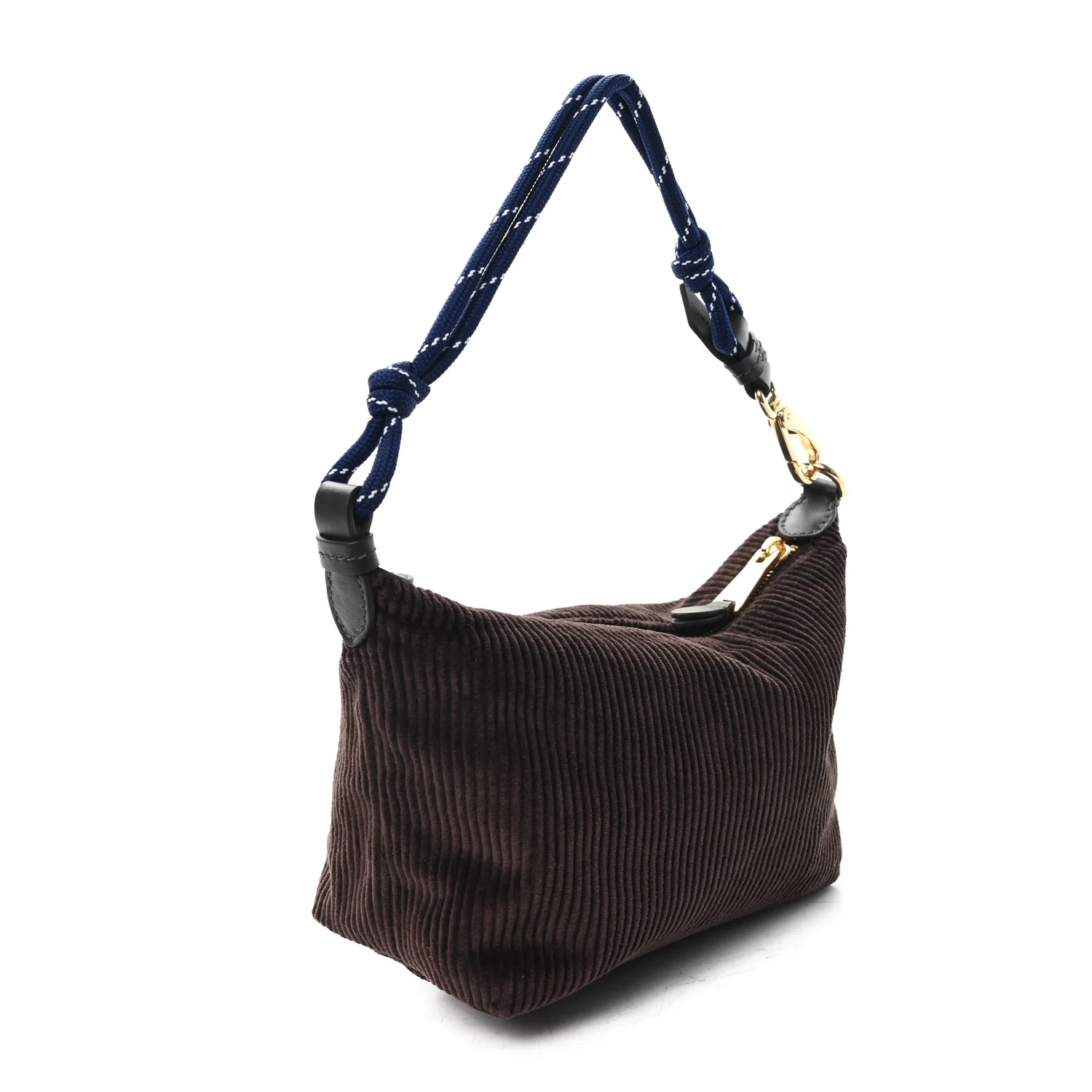 Corduroy Pouch Bag Ebony Baltic Blue - Top Club
