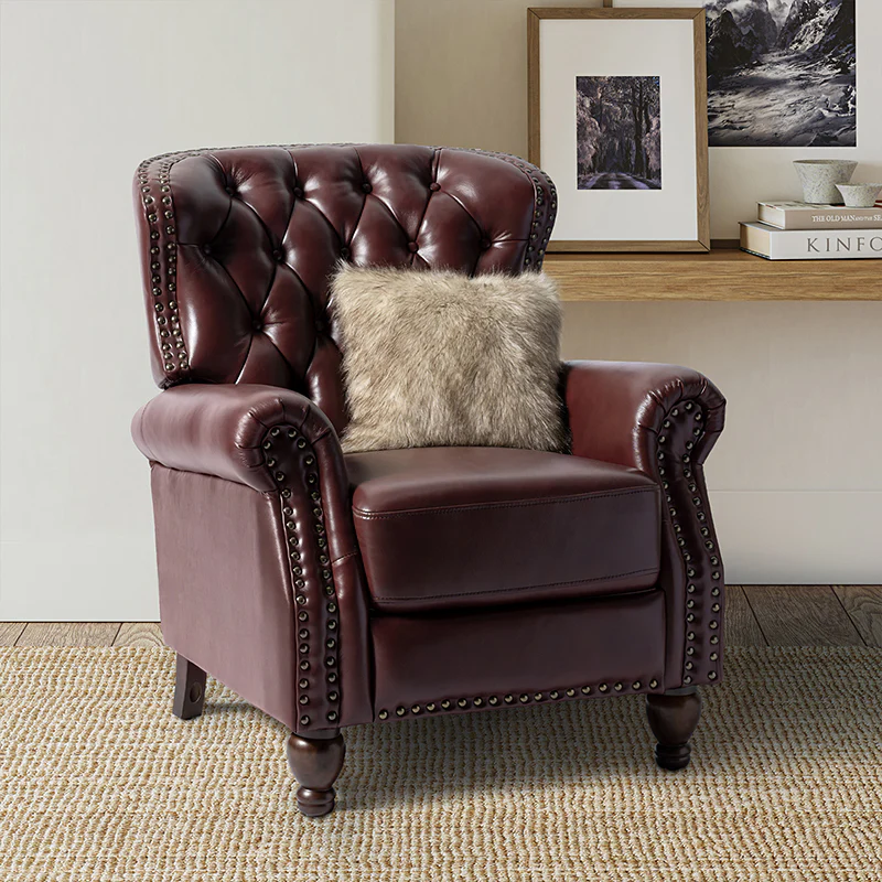 Gabrielle Genuine Leather Oversized Recliner