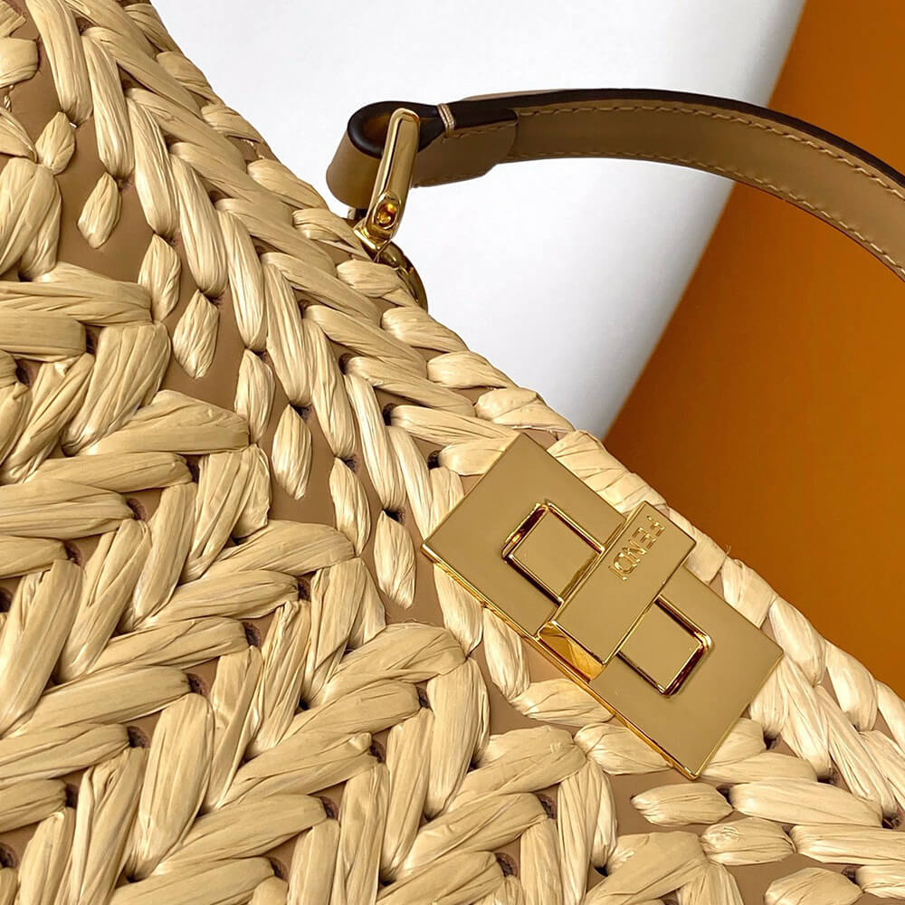 FENDI Peekaboo ISeeU Small Raffia(TAX-FREE GRADE) - Top Club