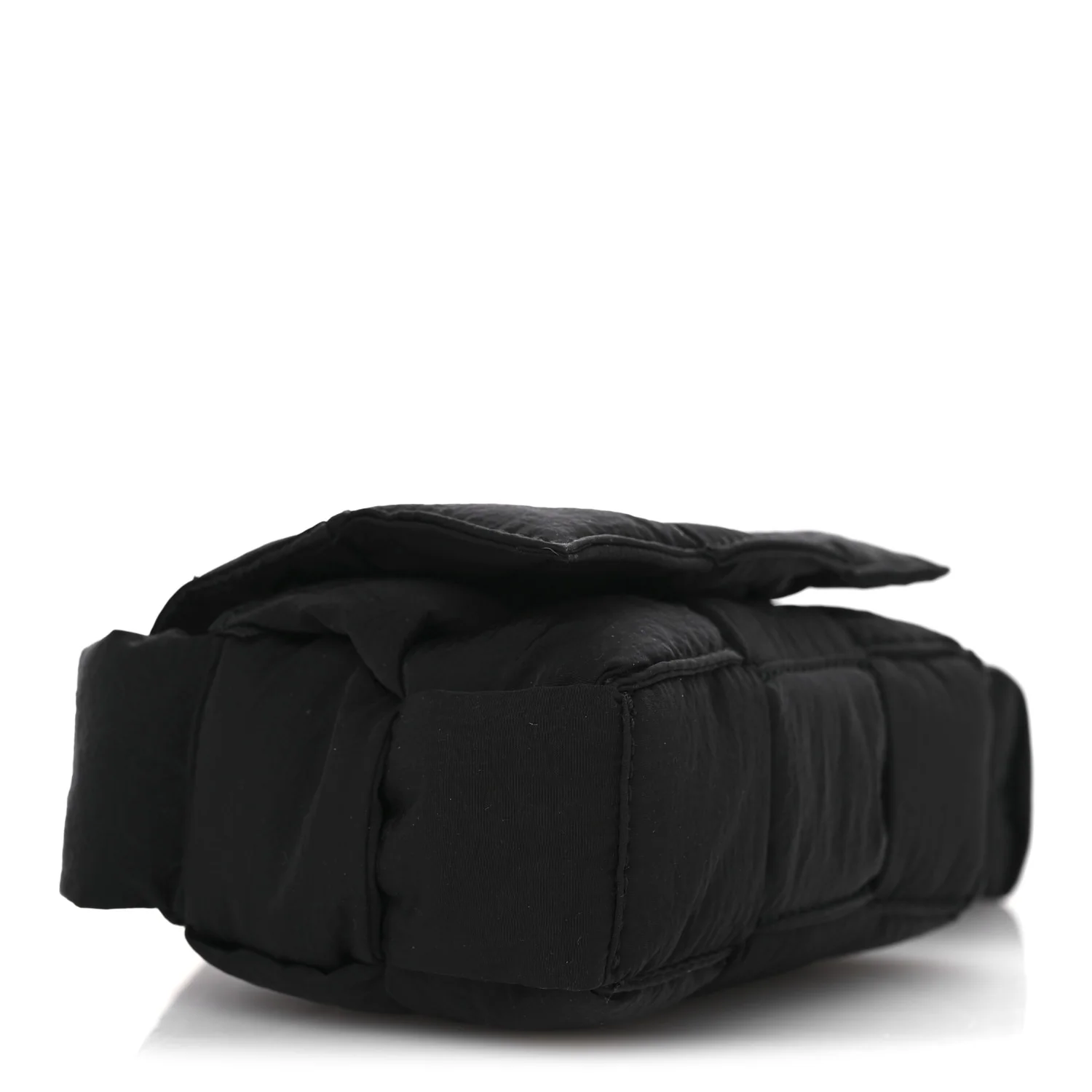 Nylon Intrecciato Padded Tech Candy Cassette Bag Black - Top Club