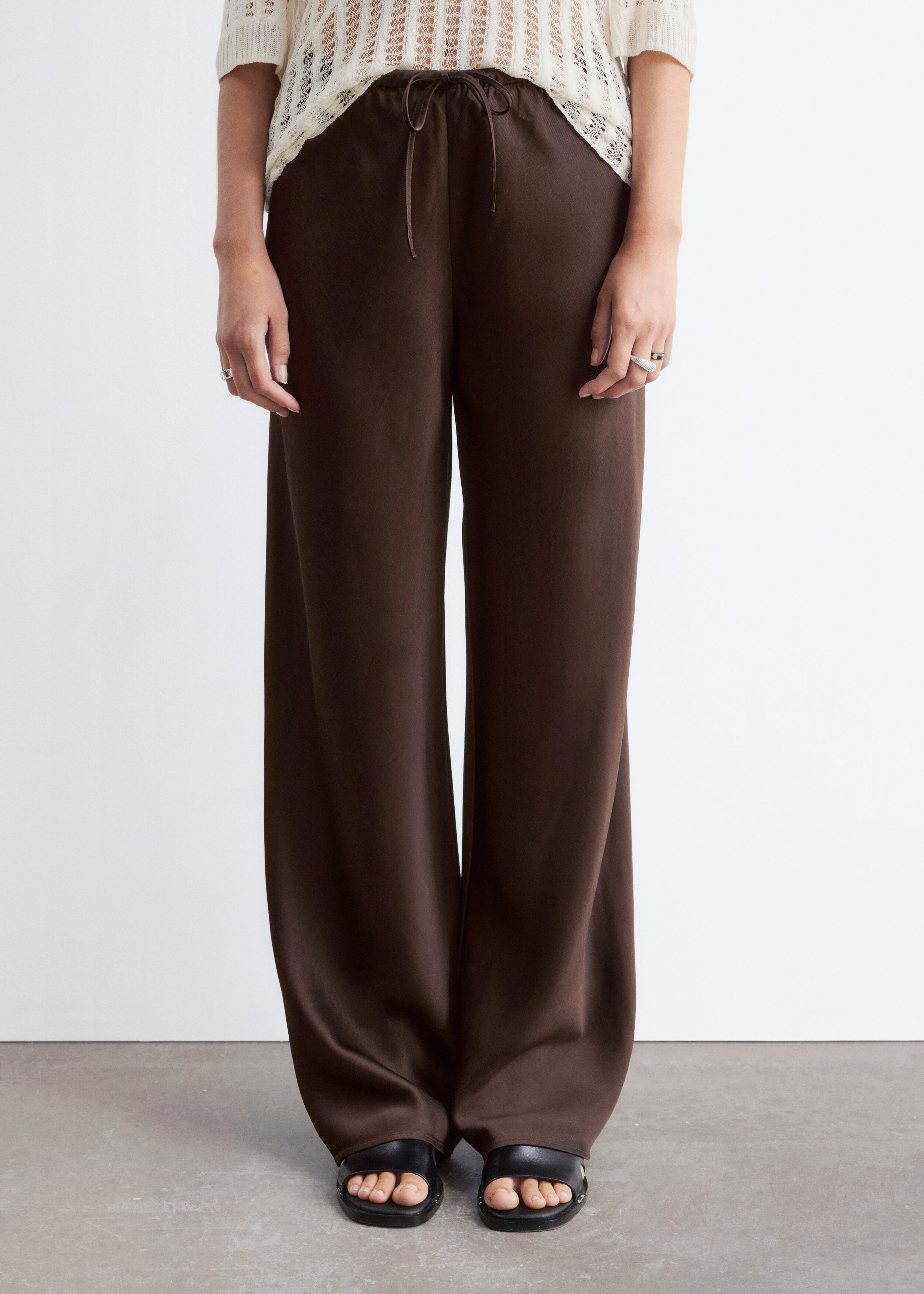 & Other Stories DRAWSTRING TWILL TROUSERS