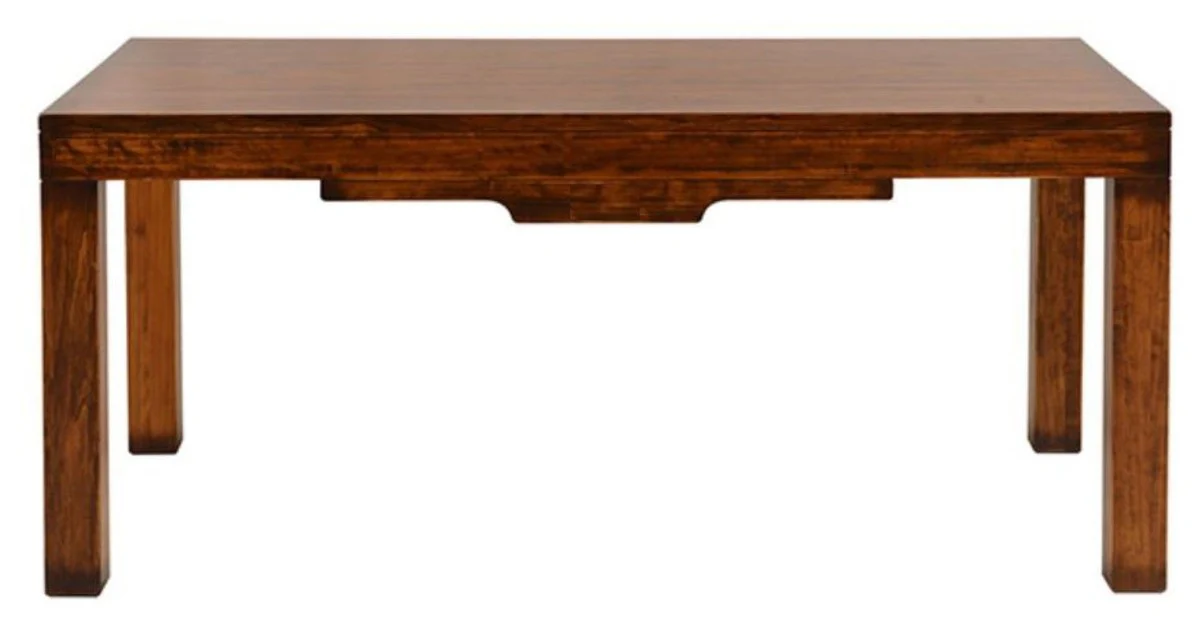 Luxury vintage style dining table dark brown 180 x 93.5 x H. 78 cm - Rectangular solid wood dining room table - Dining room furniture - Solid wood furniture - Vintage style furniture - Luxury furniture
