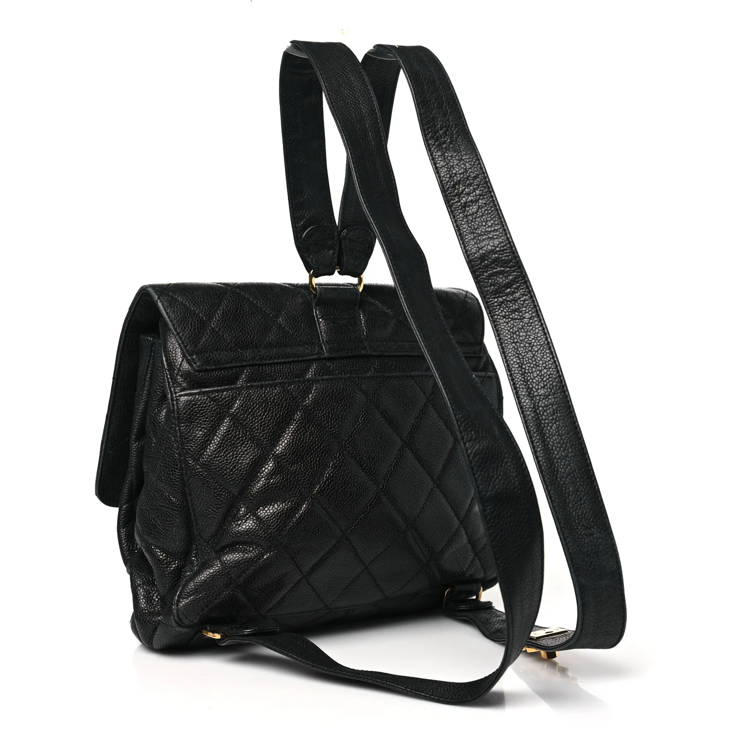 Caviar Quilted Backpack Black - Top Club
