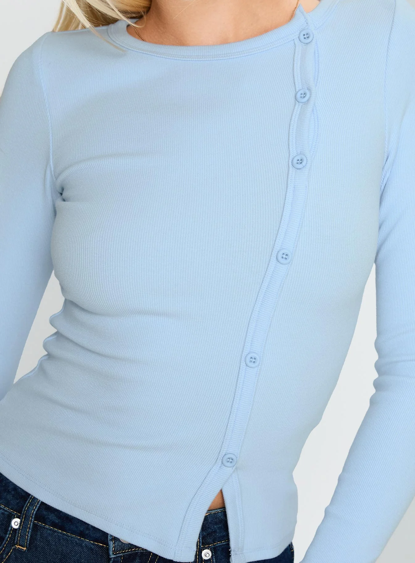 Passoni Long Sleeve Top Blue
