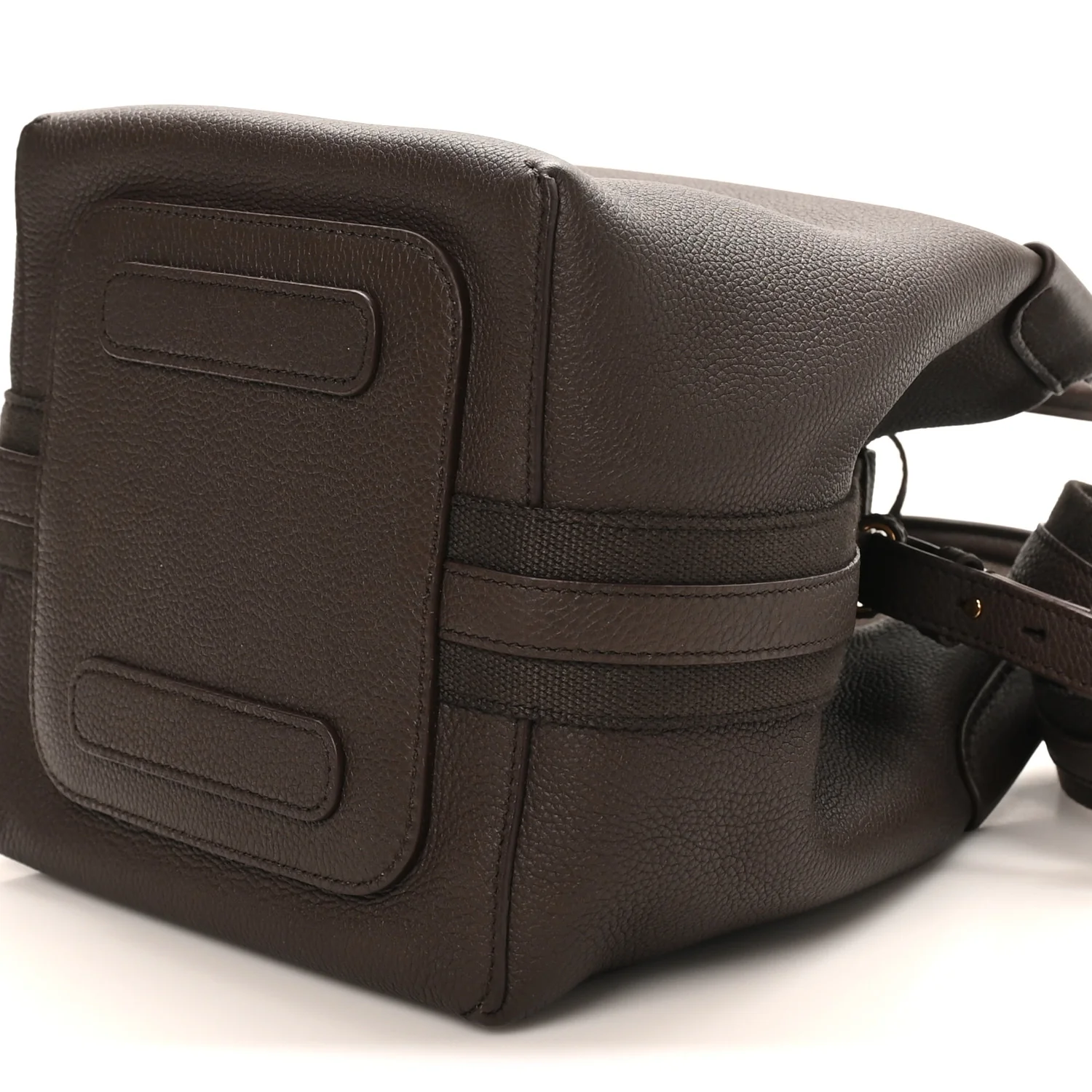 Grained Calfskin Micro Bale Bag Dark Chocolate Licorice - Top Club