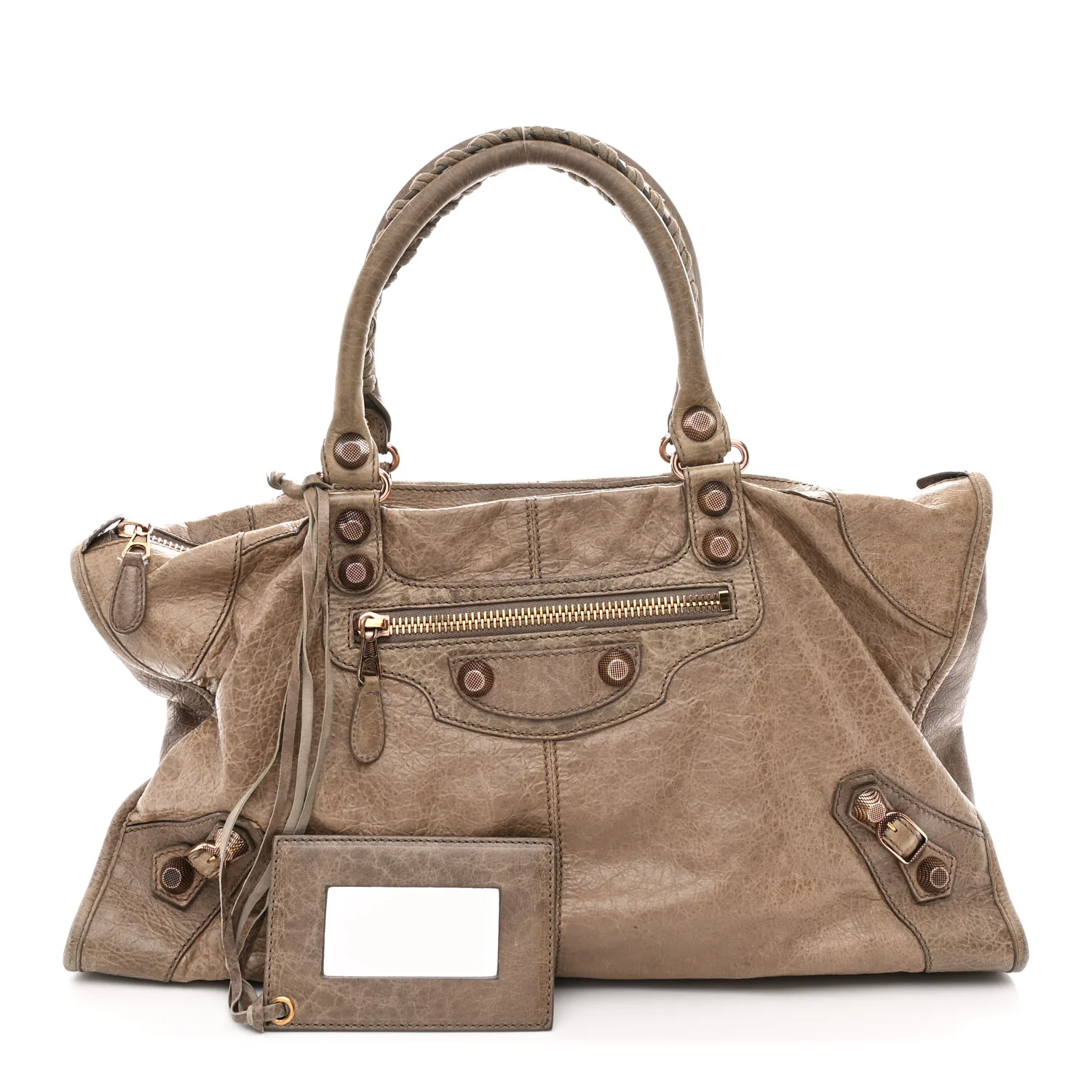 Agneau Giant 12 Rose Gold Hardware Work Gris Poivre - Top Club