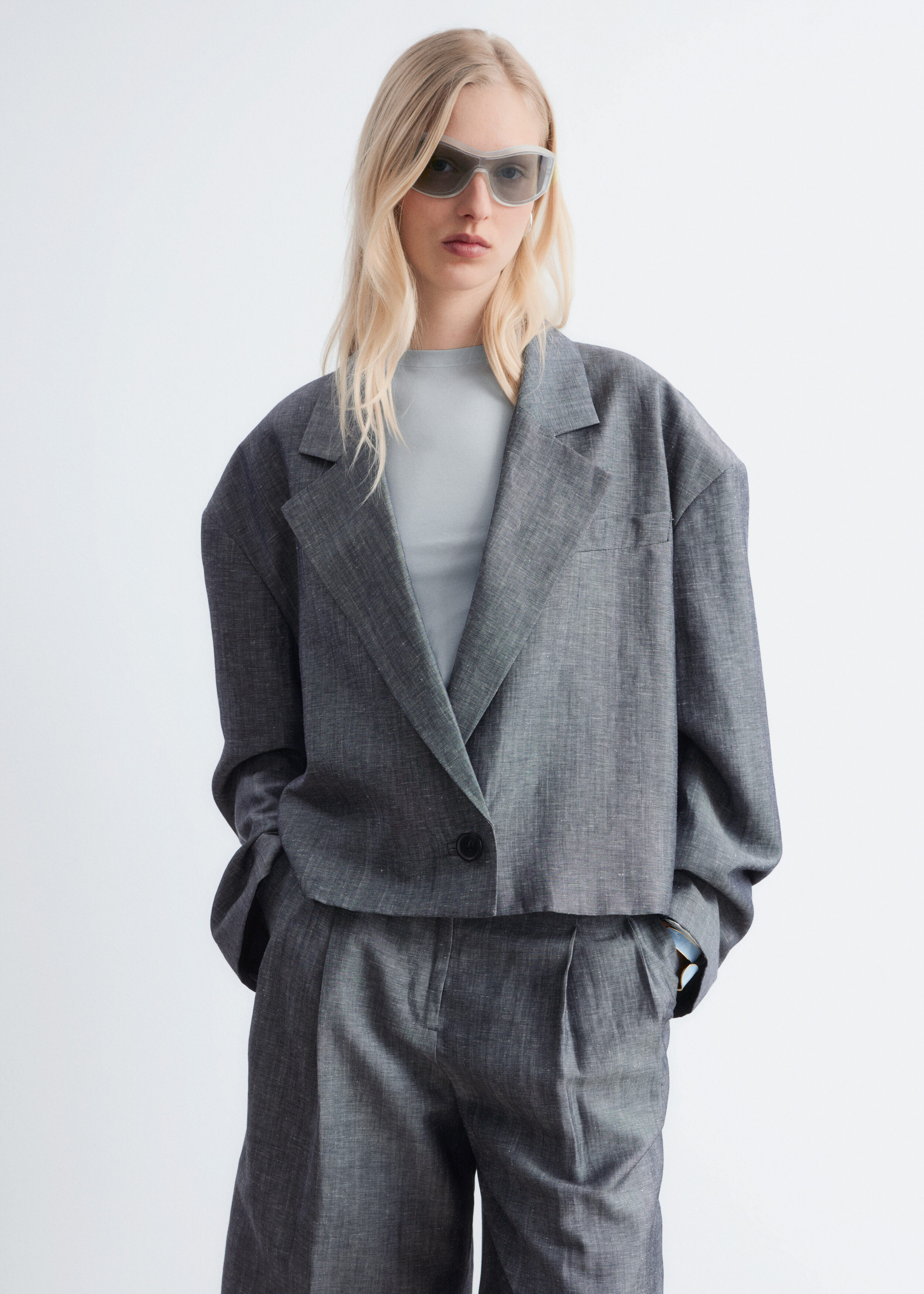 & Other Stories CROPPED OVERSIZED BLAZER