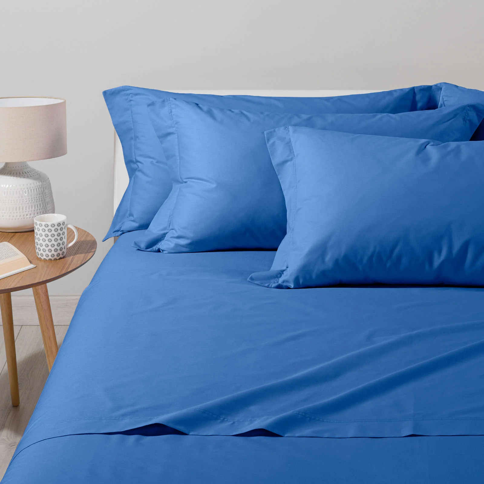 Completo Lenzuola In Cotone Cotone Tinta Unita Singolo Oceano Caleffi