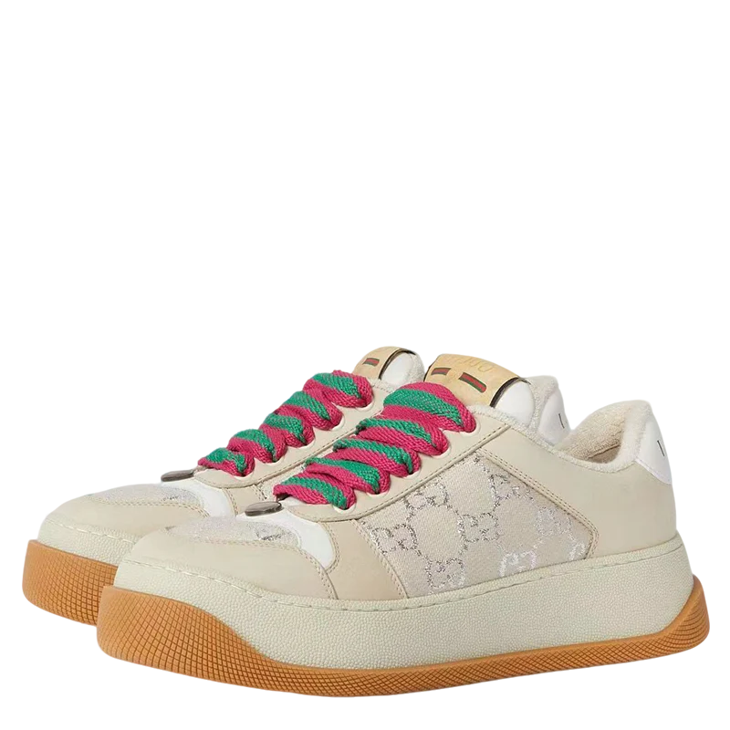 Gucci Unisex Fashionable Sneakers With Distinctive GG Pattern - Sneaker Replica Workshop