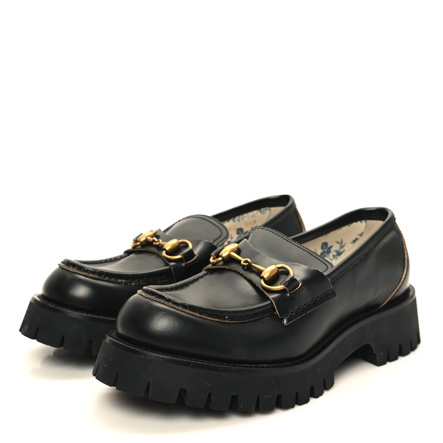Cordovan Lux Womens Harald Horsebit 25mm Platform Loafers 36 38 Black - Top Club