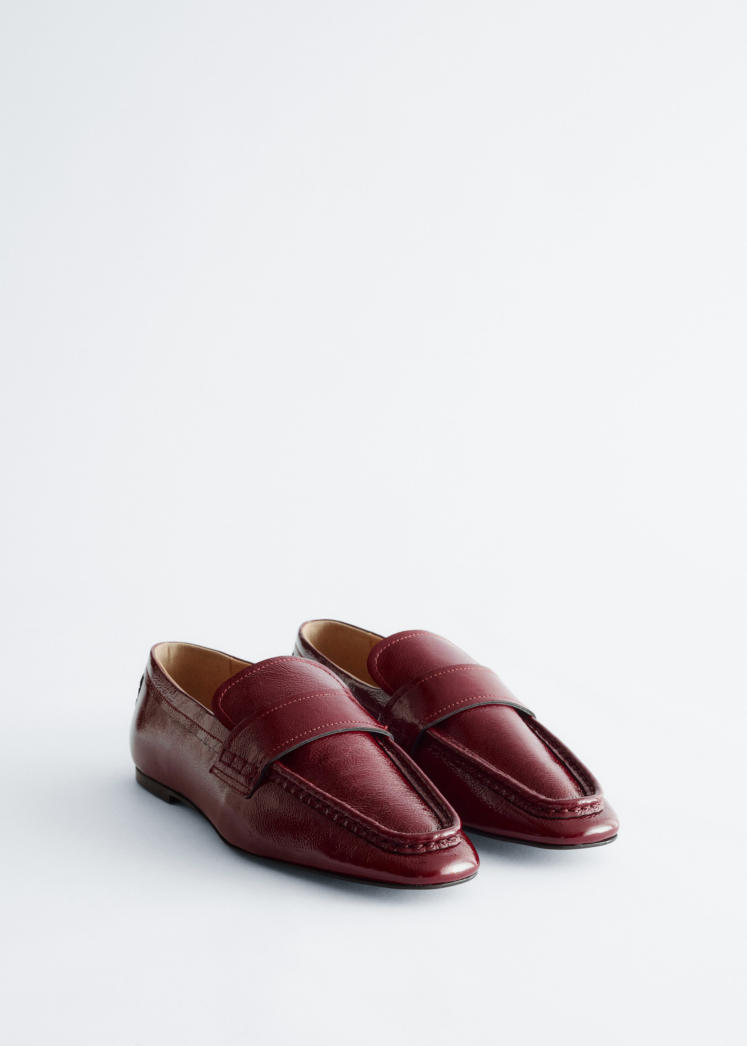 & Other Stories SQUARE-TOE LEATHER LOAFERS