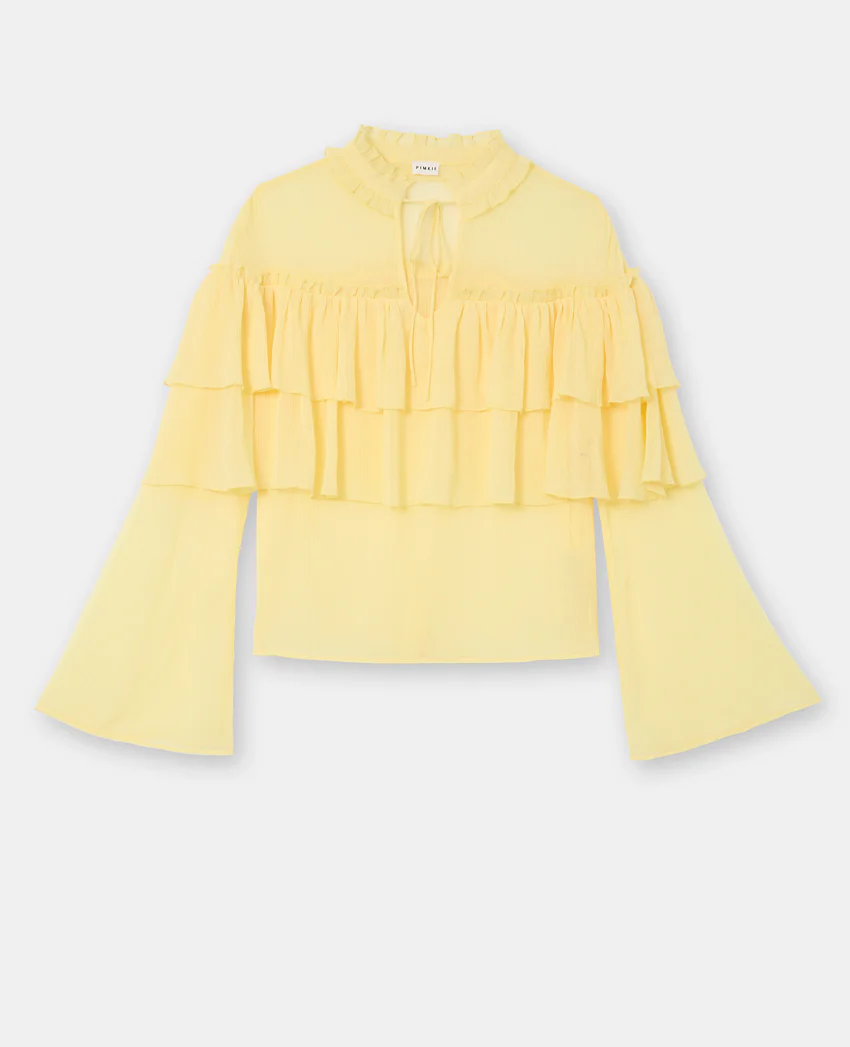 Pimkie Blouse en voile avec volants et manches flare