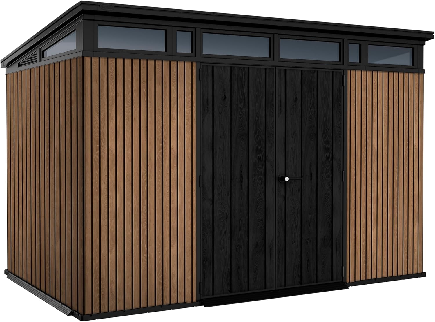 Keter Casetta da Giardino Pent 11x7 Venetian, Effetto Legno Naturale a Doghe, 7,4 m², 340x218x226H cm