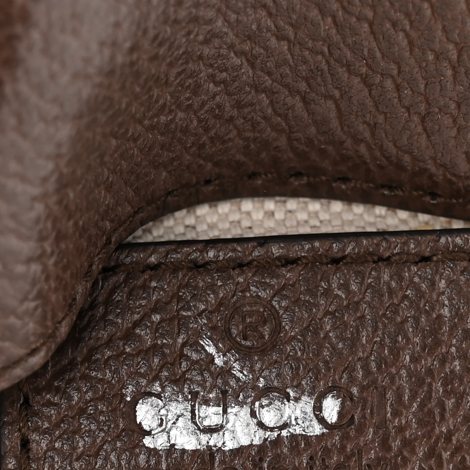 GG Supreme Monogram Textured Dollar Calfskin Blondie Card Case Wallet with Strap Beige Ebony New Acero - Top Club
