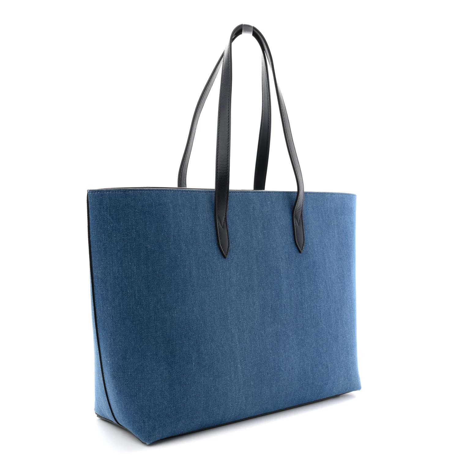 Canvas Embroidered Logo Tote Denim Milk - Top Club