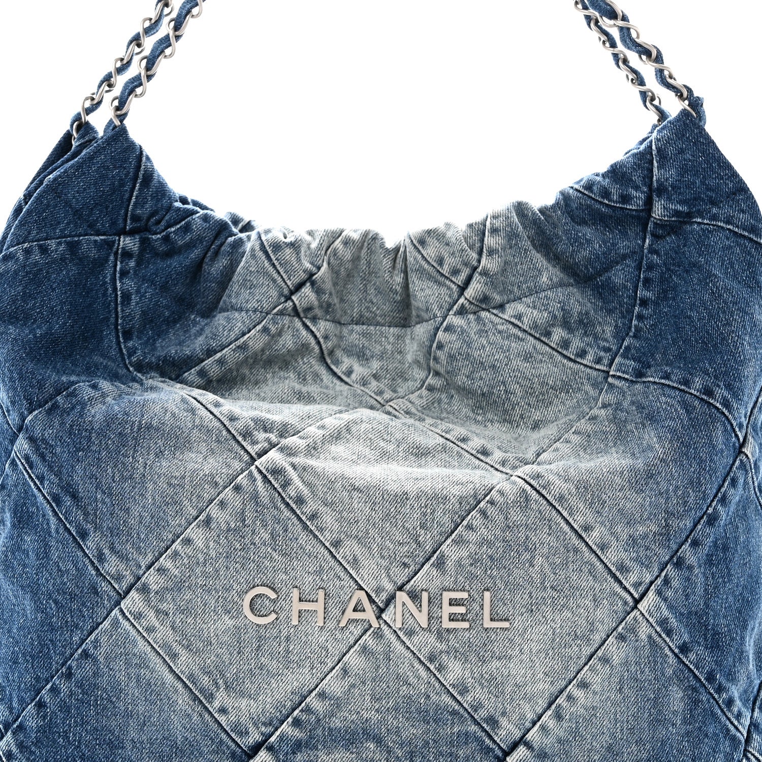 Denim Quilted Chanel 22 Blue - Top Club